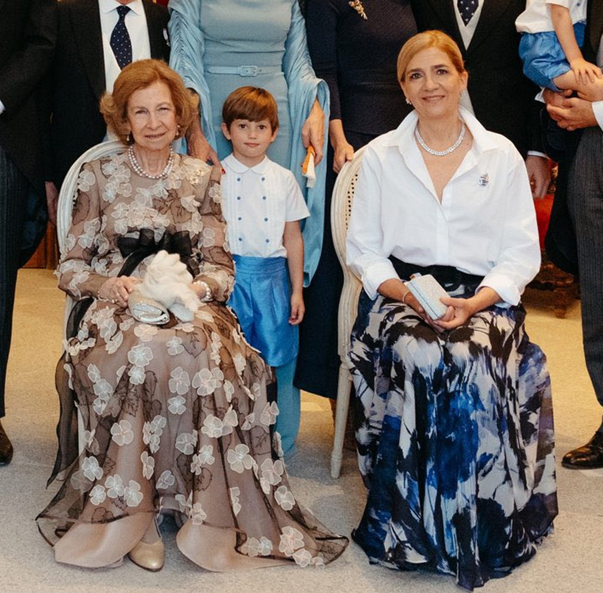 Queen Sofia of Spain and Infanta Cristina of Spain are pictured during the wedding celebrations for Victoria López-Quesada y Bourbon-Two Sicilies and Enrique Moreno de la Cova Ybarra in Algete, Spain on August 31, 2024 (Casa Real/Bibiana Fierro)