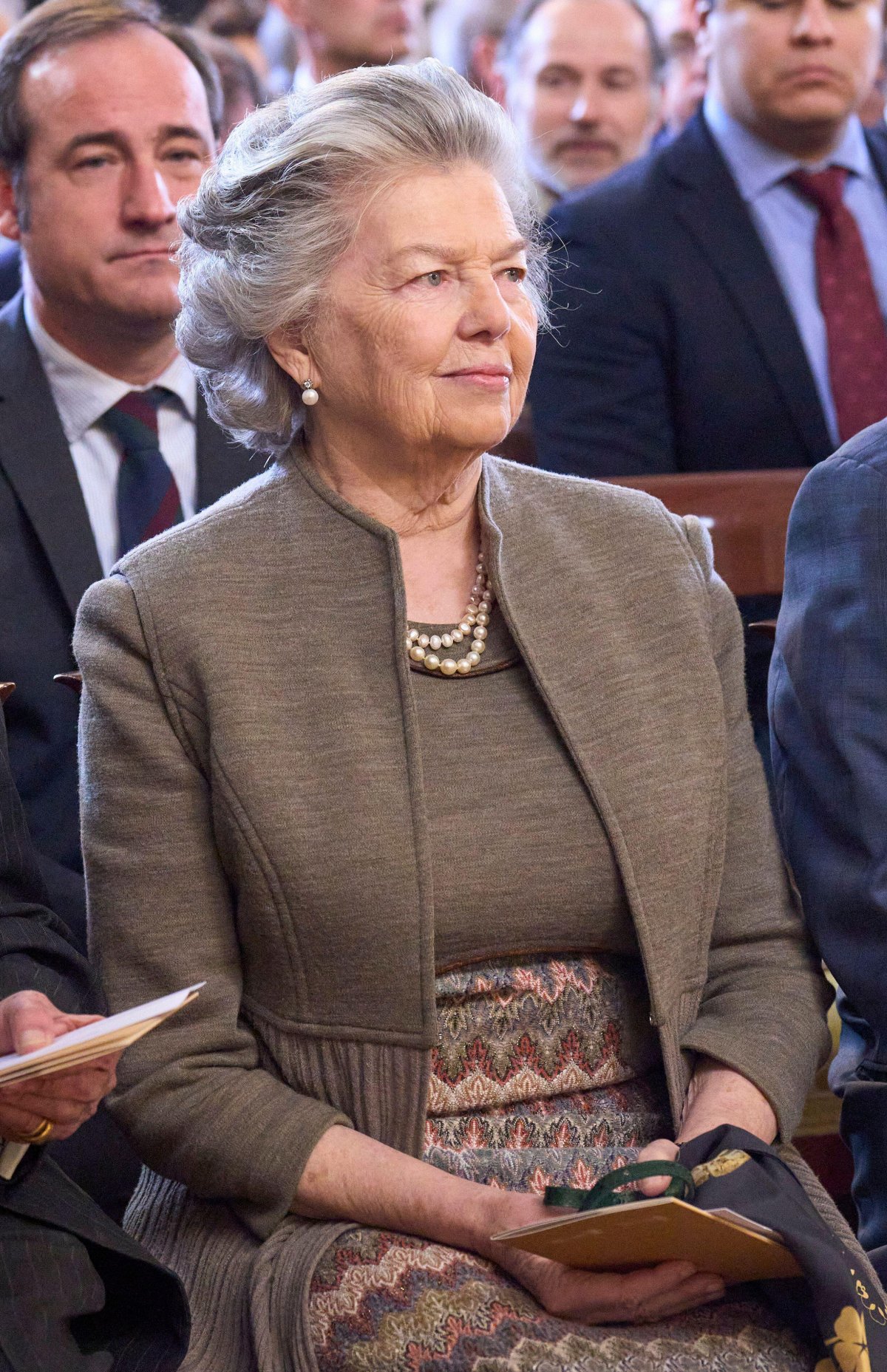 Princess Anne, Dowager Duchess of Calabria attends a history presentation at the Royal Palace in Madrid on February 28, 2023 (Jack Abuin/Zuma Press/Alamy)