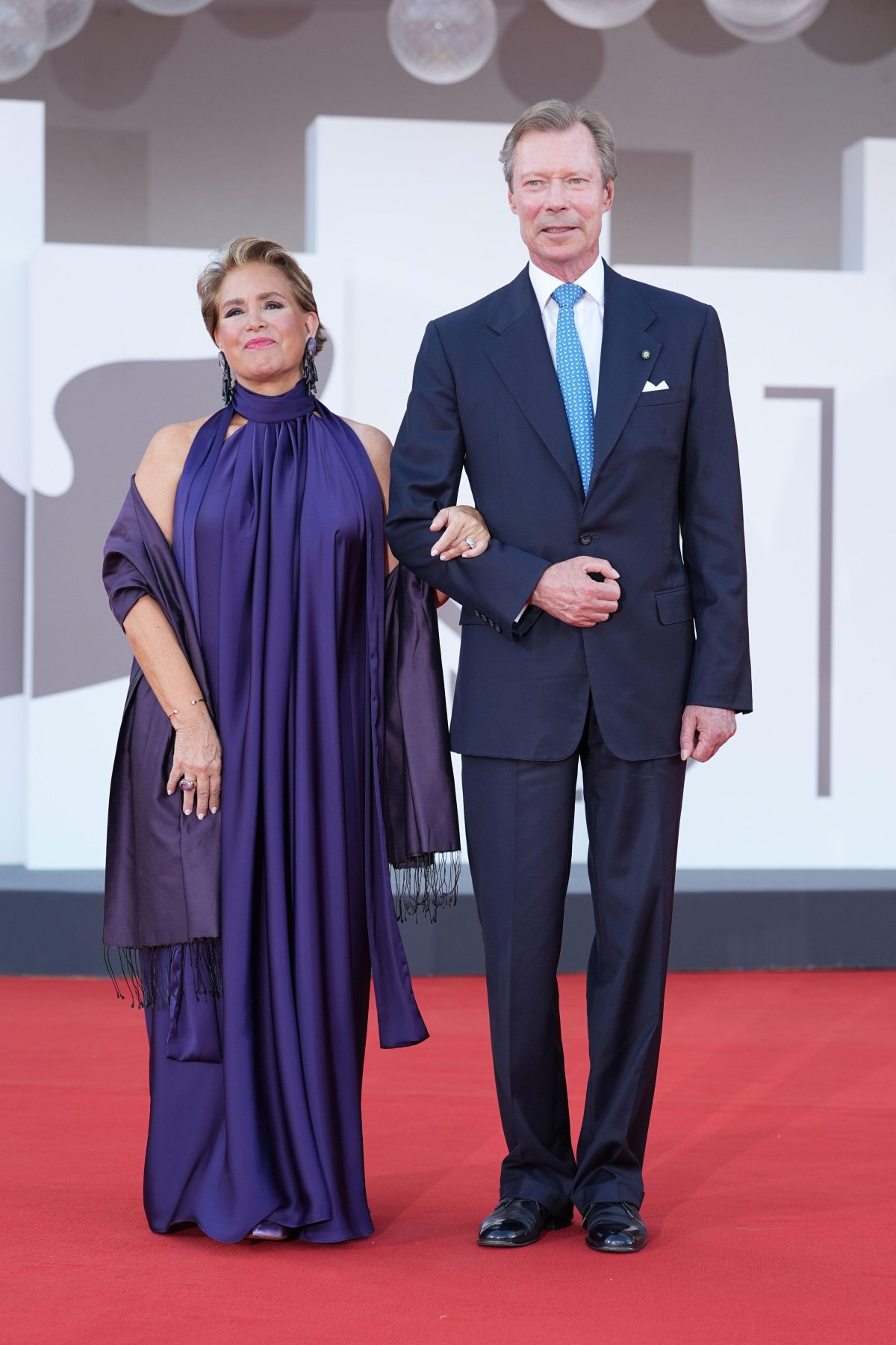 The Grand Duke and Grand Duchess of Luxembourg attend the premiere of the film I'm Still Here at the Venice Film Festival on September 1, 2024 (Gian Mattia D'Alberto/LaPresse/Alamy)