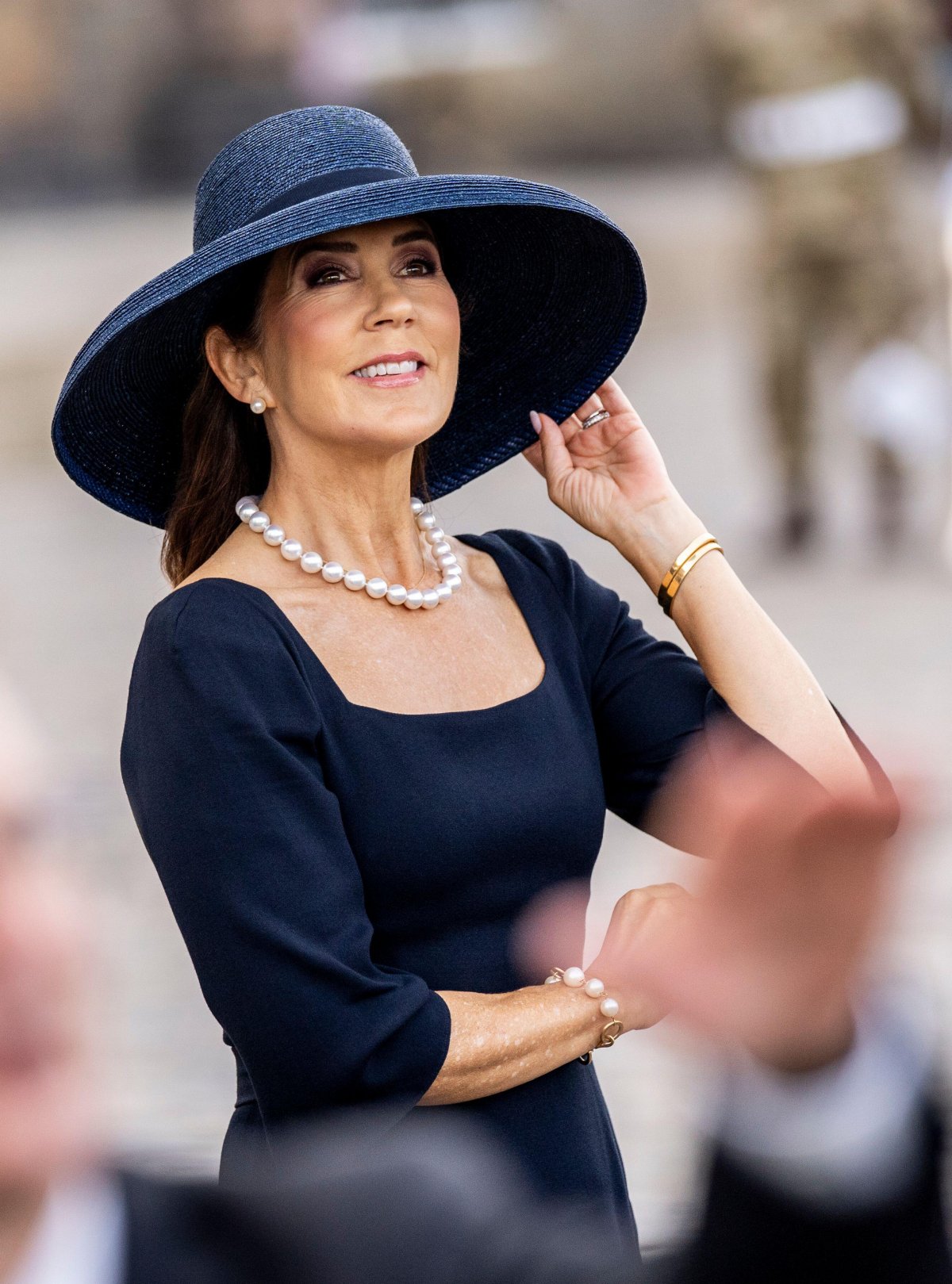 The Queen of Denmark attends a parade during the flag day for Denmark's deployed outside Christiansborg Palace in Copenhagen on September 5, 2024 (Ida Marie Odgaard/Ritzau Scanpix/Alamy)