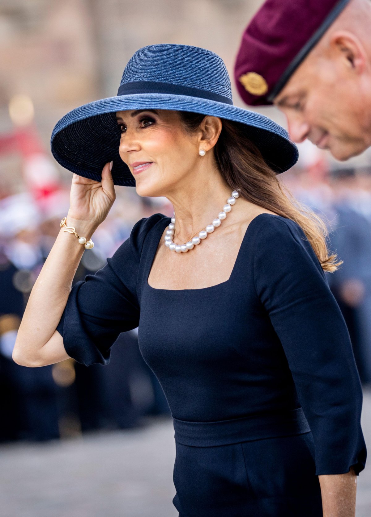 The Queen of Denmark attends a parade during the flag day for Denmark's deployed outside Christiansborg Palace in Copenhagen on September 5, 2024 (Ida Marie Odgaard/Ritzau Scanpix/Alamy)