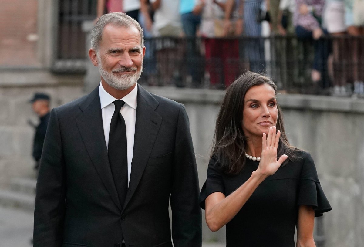 The King and Queen of Spain attend a mass celebrating the life of his cousin, Juan Gomez Acebo, in Madrid on September 8, 2024 (CORDON PRESS/Alamy)