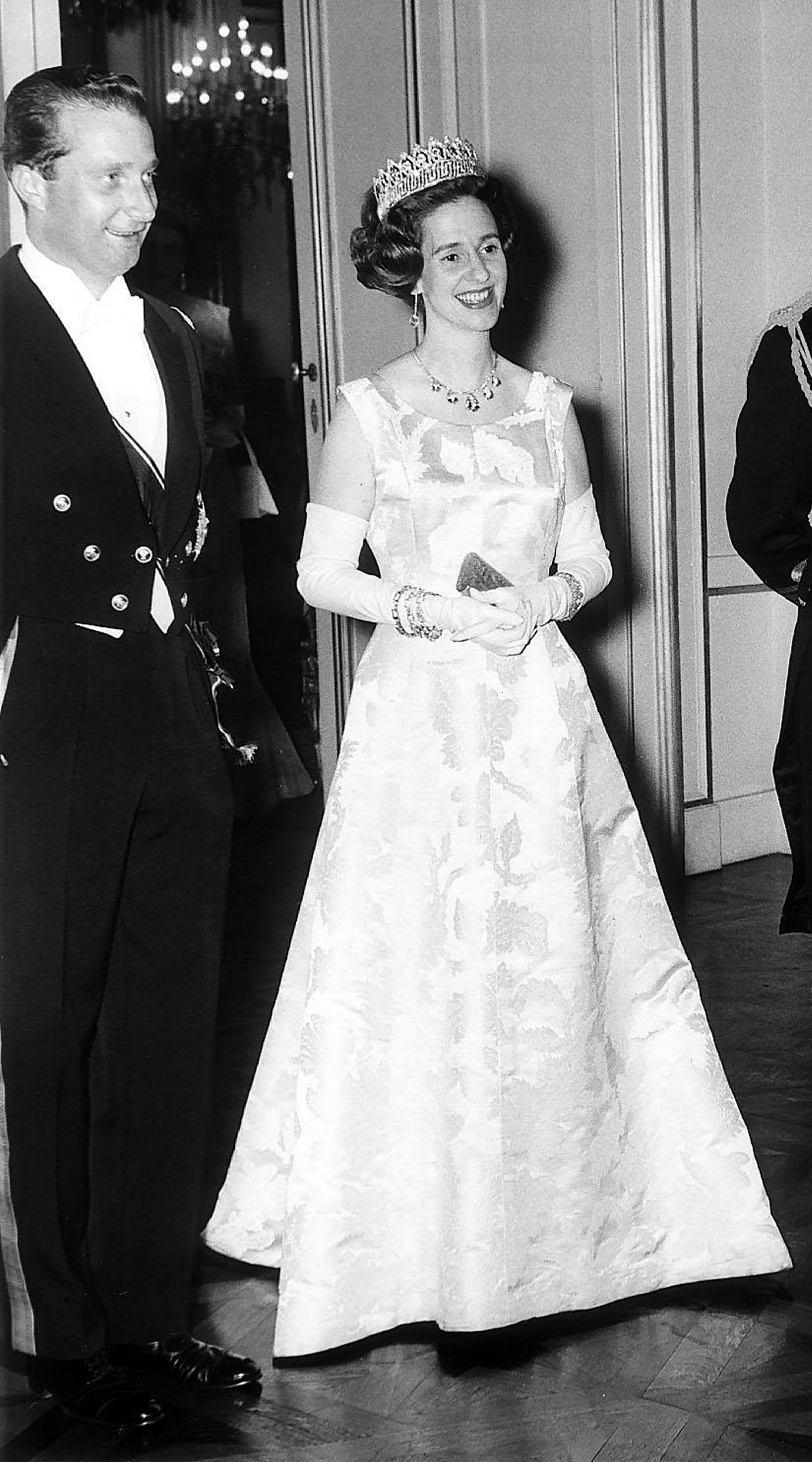 The Prince of Liege and the Queen of the Belgians attend a state banquet at the Royal Palace in Brussels on May 9, 1966 (Trinity Mirror/Mirrorpix/Alamy)