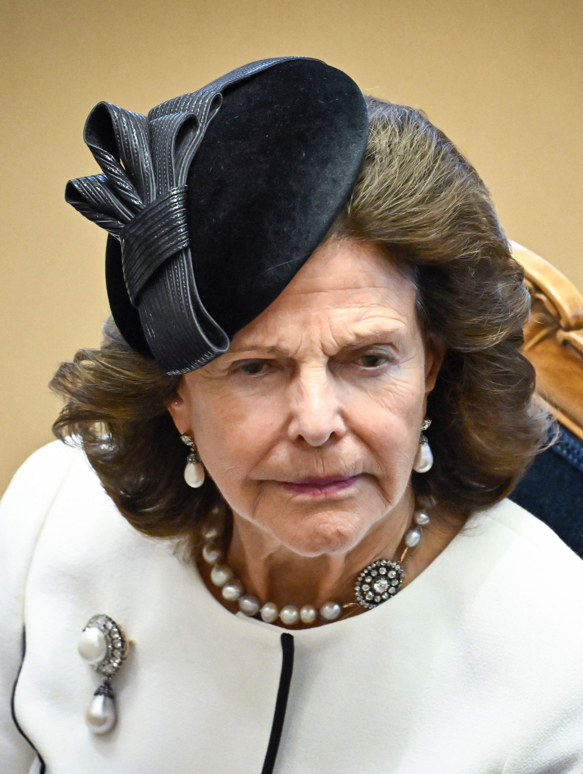 The Queen of Sweden attends the opening of the Riksdag session in Stockholm on September 10, 2024 (Christine Olsson/TT News Agency/Alamy)