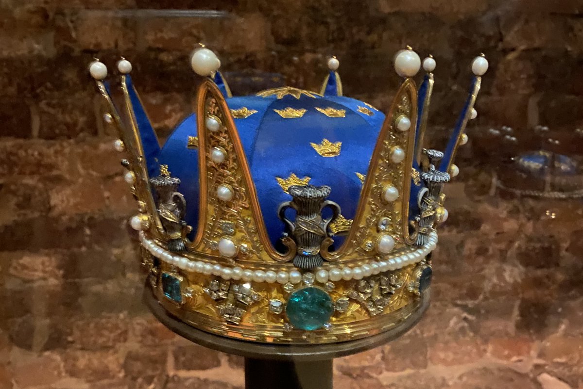 Crown of Prince Oscar of Sweden, ca. 1844, on display at the Royal Palace in Stockholm, August 2024 (Photo generously shared by Thomas)