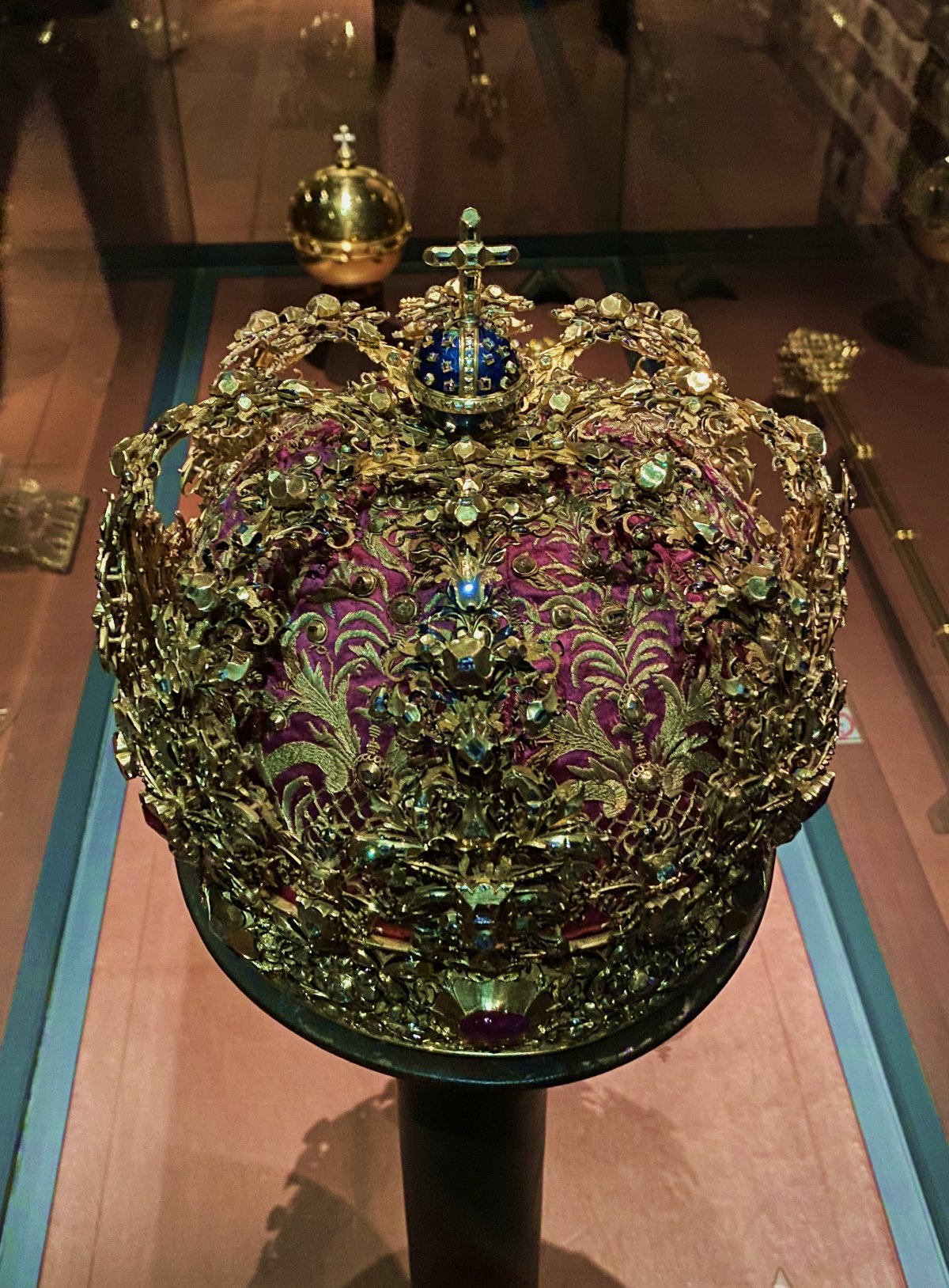 Crown of Queen Maria Eleonora of Sweden, ca. 1620, displayed at the Royal Palace in Stockholm, August 2024 (Photo generously shared by Thomas)