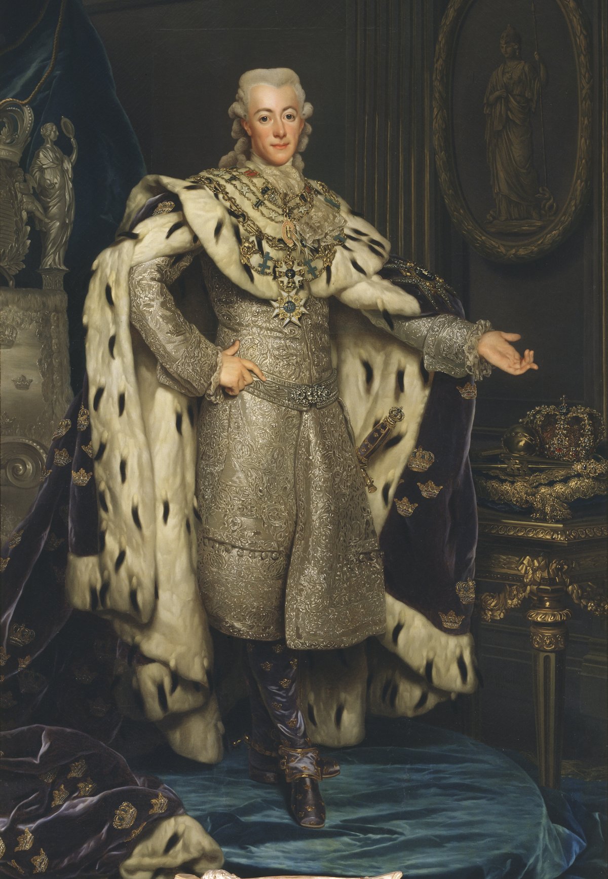 Alexander Roslin's portrait of King Gustaf III of Sweden, 1777 (National Portrait Gallery of Sweden)