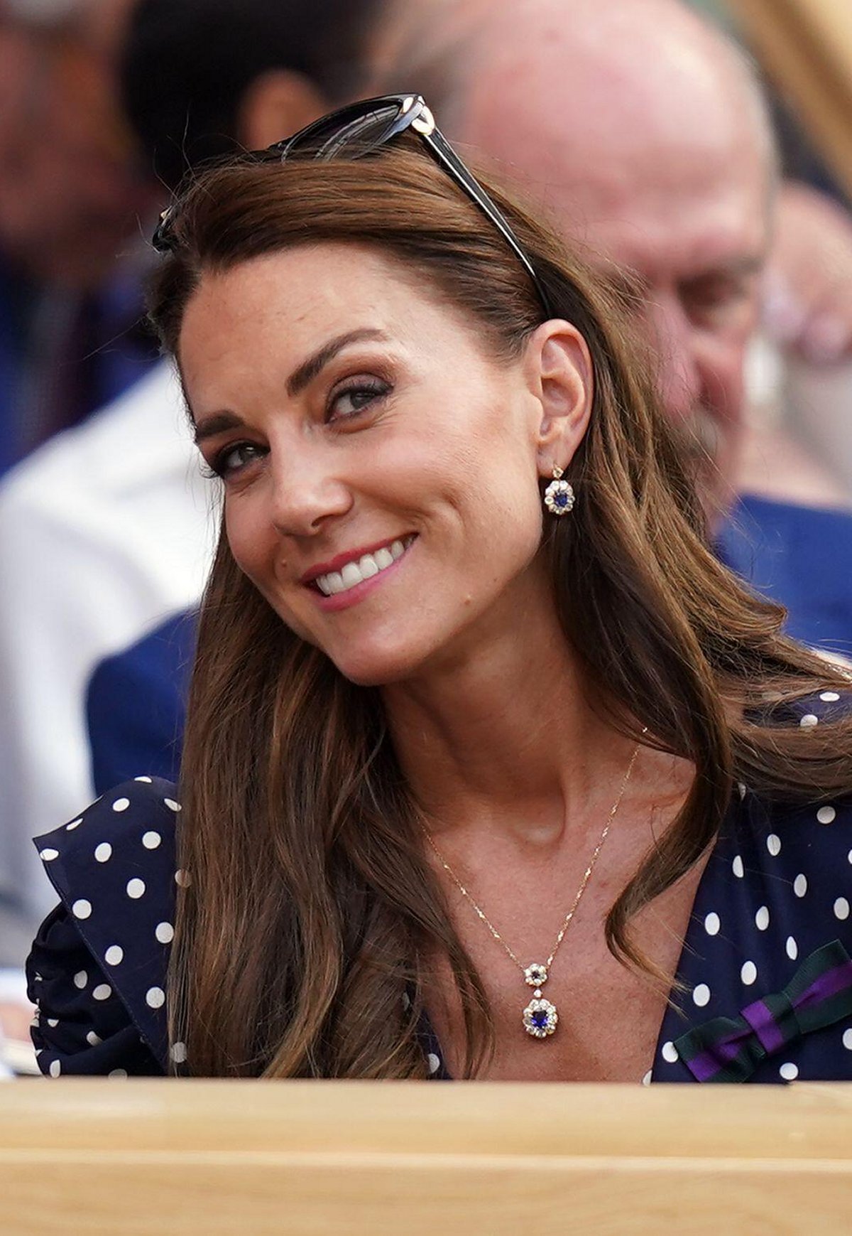 The Duchess of Cambridge is pictured in the Royal Box during the 2022 Wimbledon Championships on July 10, 2022 (Adam Davy/PA Images/Alamy)