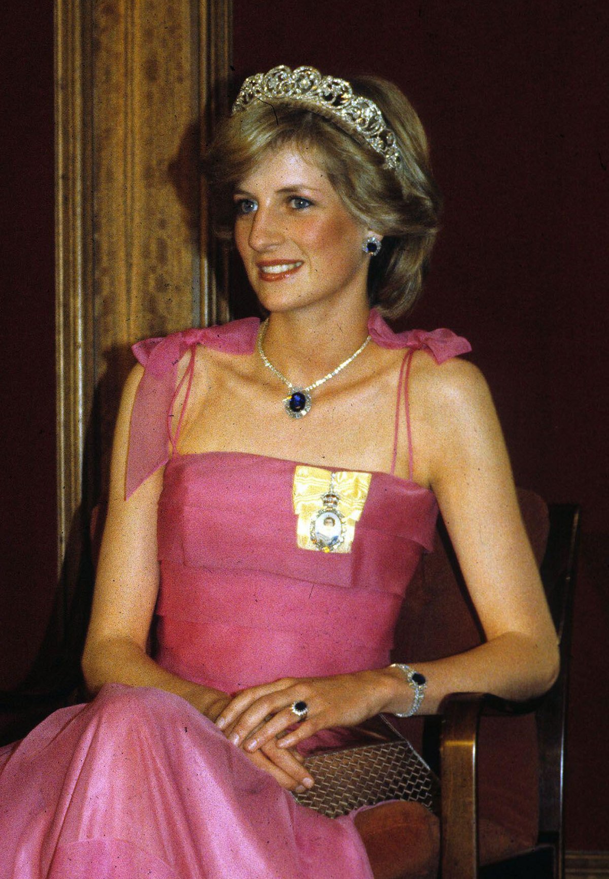 The Princess of Wales attends a state banquet in Brisbane, April 1983 (Anwar Hussein/Alamy)