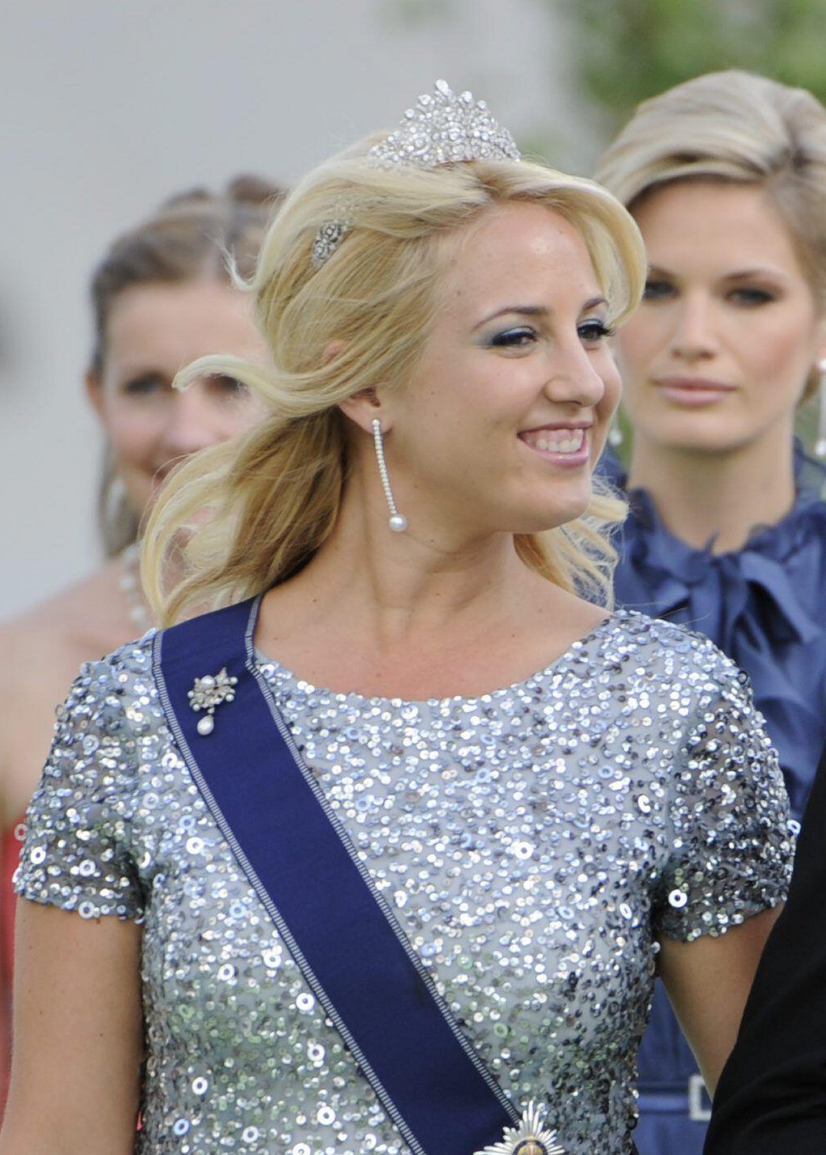 Princess Theodora of Greece and Denmark attends the wedding of Princess Madeleine of Sweden and Christopher O'Neill in Stockholm on June 8, 2013 (Erik Martensson/TT News Agency/Alamy)