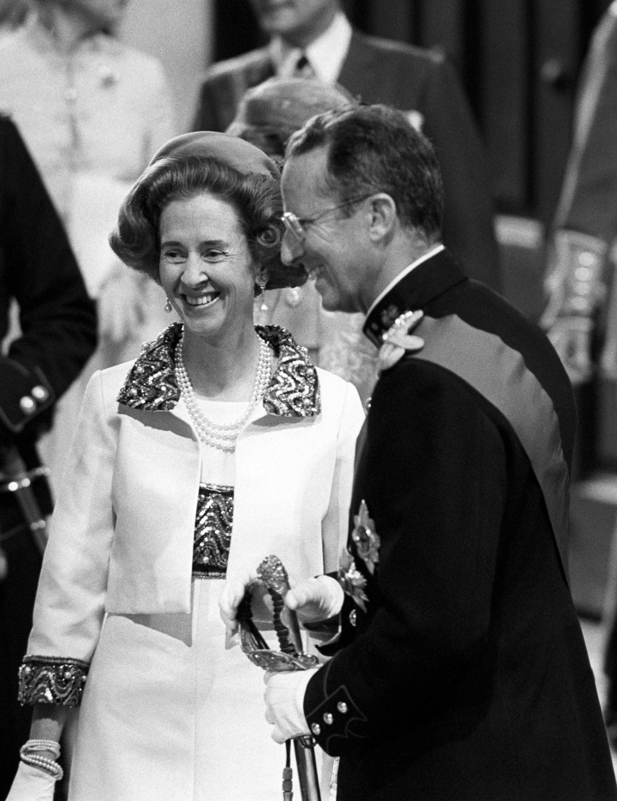 King Baudouin and Queen Fabiola of Belgium arrive for the wedding of the Prince of Wales and Lady Diana Spencer at St. Paul's Cathedral in London on July 29, 1981 (PA Images/Alamy)