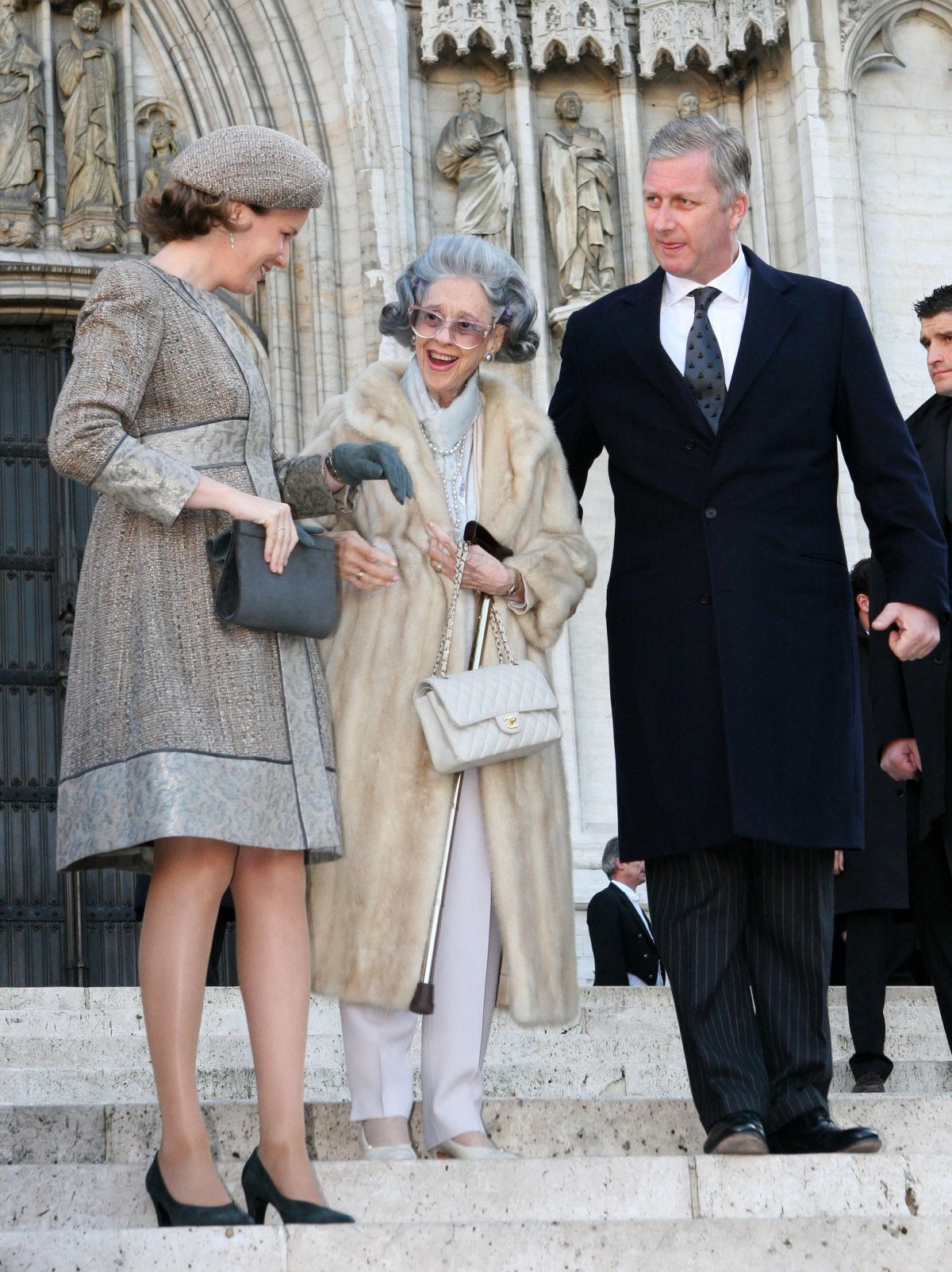 The Duke and Duchess of Brabant, with Queen Fabiola, attend the Koningsfeest celebrations in Brussels on November 15, 2007 (Albert Nieboer/DPA Picture Alliance Archive/Alamy)