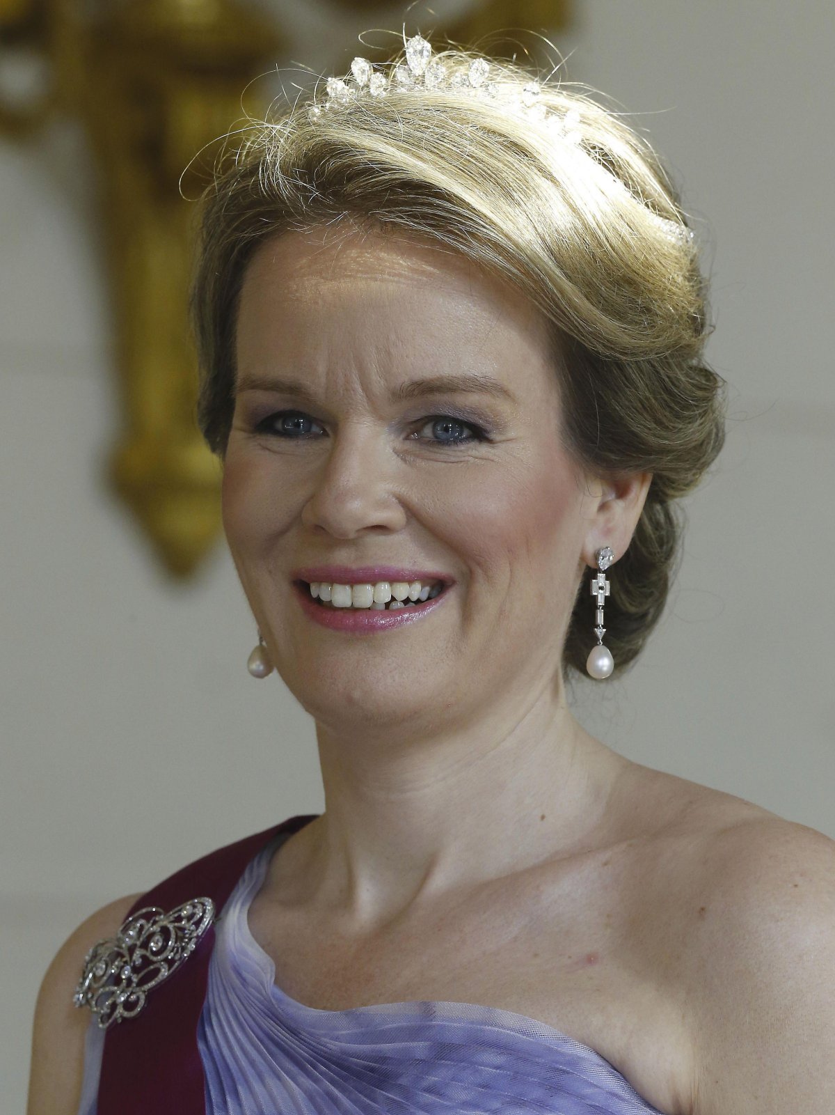 The Queen of the Belgians attends a gala dinner during the Australian visit to Belgium on June 27, 2018 (NICOLAS MAETERLINCK/Belga News Agency/Alamy)