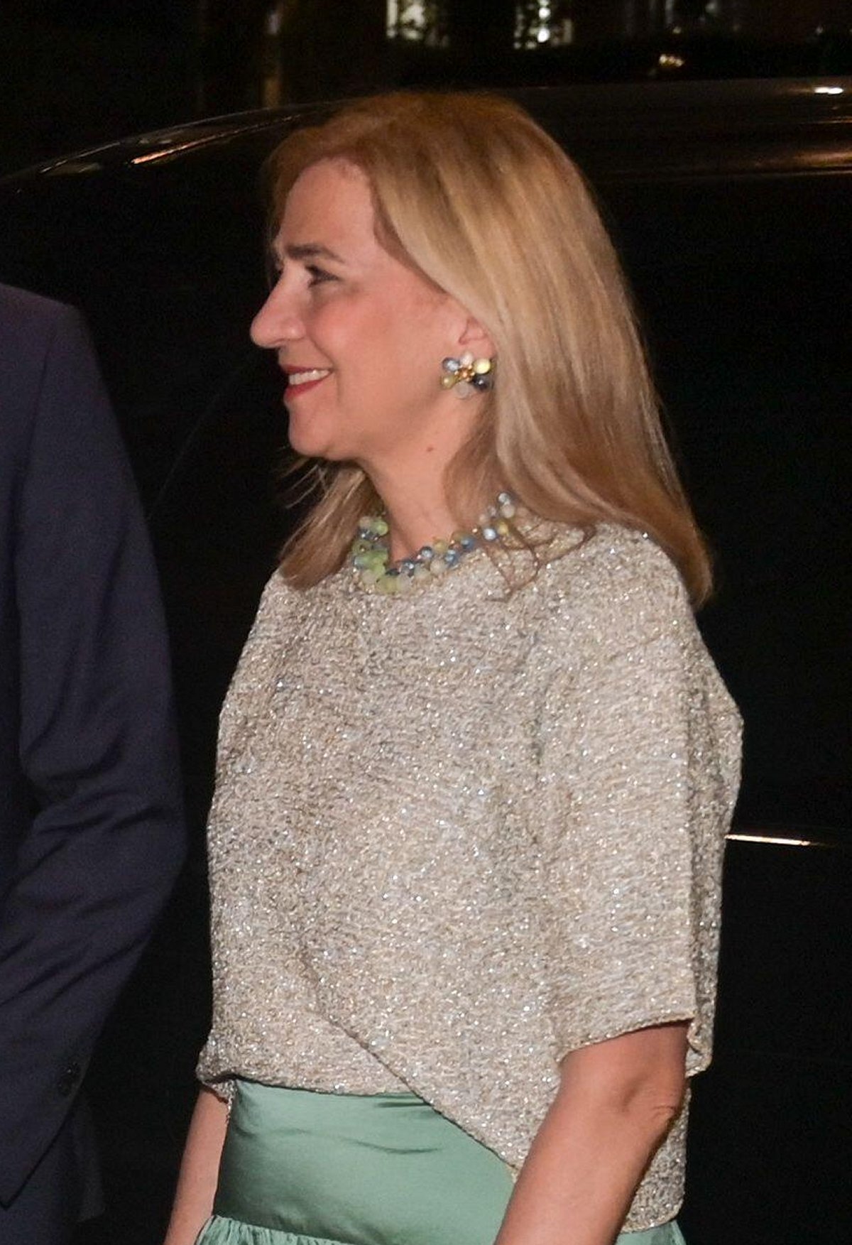Infanta Cristina attends a pre-wedding dinner for Princess Theodora and Matthew Kumar at the Byzantine and Christian Museum in Athens on September 27, 2024 (Dimitris Aspiotis/Alamy)