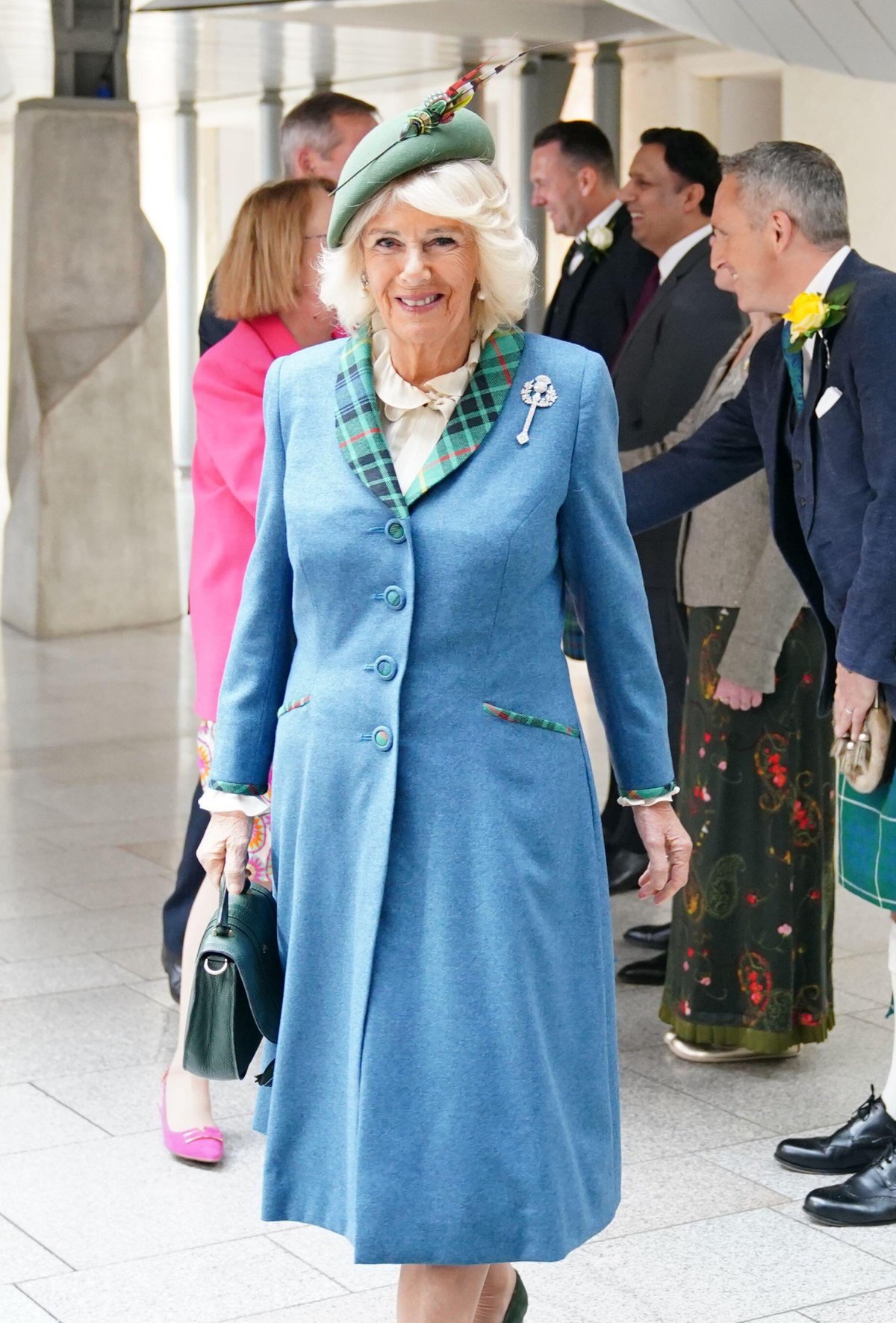 King Charles III and Queen Camilla visit the Scottish Parliament in Edinburgh to celebrate its 25th anniversary on September 28, 2024 (Jane Barlow/PA Images/Alamy)