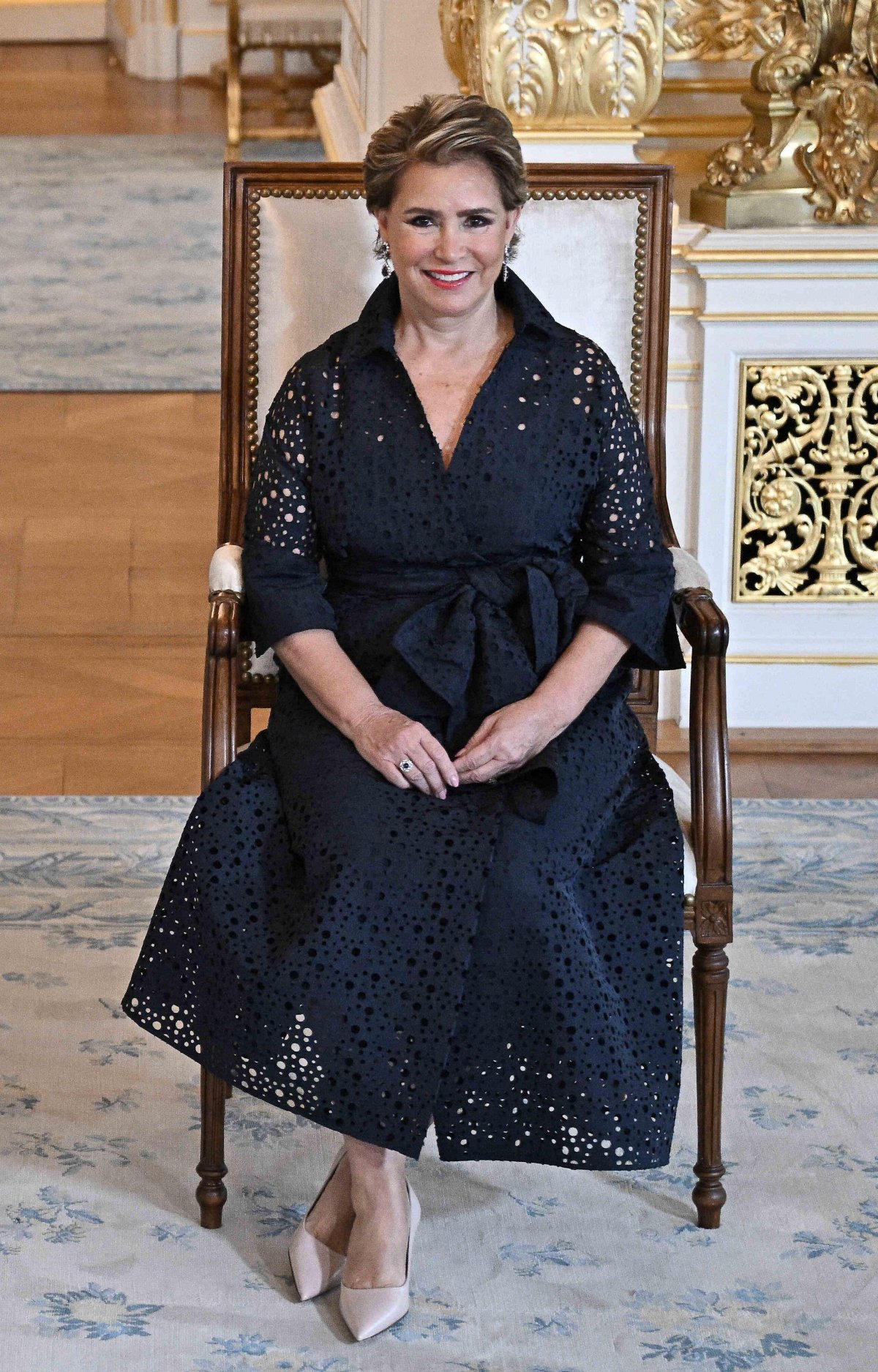 Pope Francis visits the Grand Duke and Grand Duchess of Luxembourg at the Grand Ducal Palace in Luxembourg on September 26, 2024 (David Niviere/Abaca Press/Alamy)