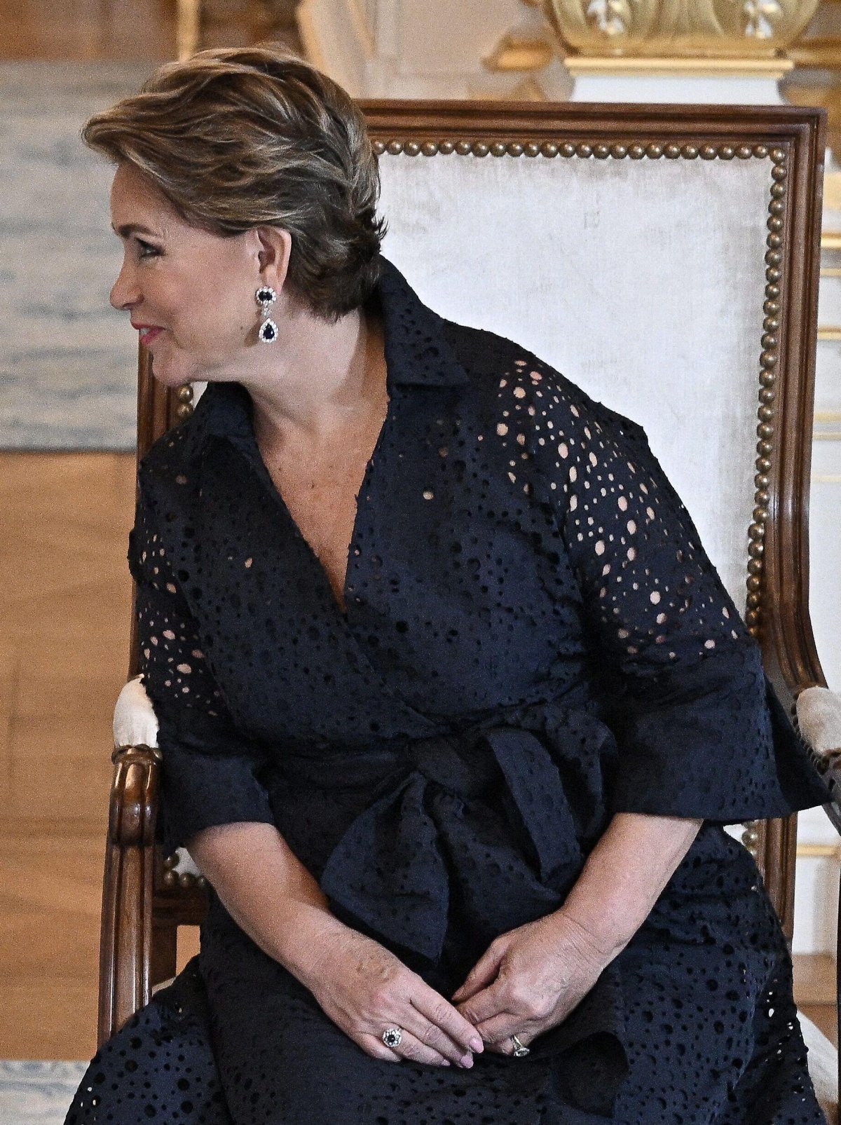 Pope Francis visits the Grand Duke and Grand Duchess of Luxembourg at the Grand Ducal Palace in Luxembourg on September 26, 2024 (David Niviere/Abaca Press/Alamy)