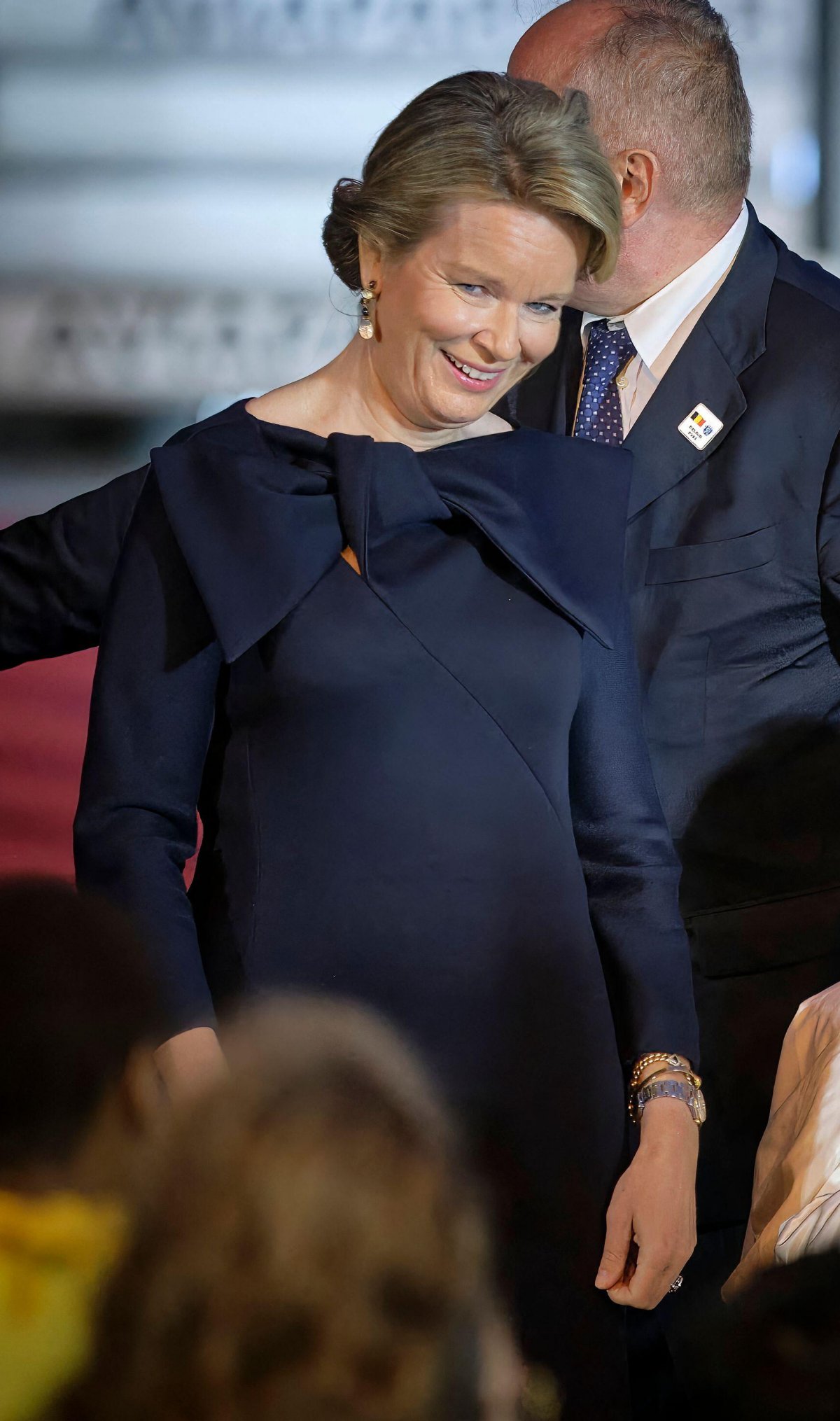 Pope Francis is greeted by the King and Queen of the Belgians at the airport in Brussels on September 26, 2024 (Olivier Polket/Abaca Press/Alamy)