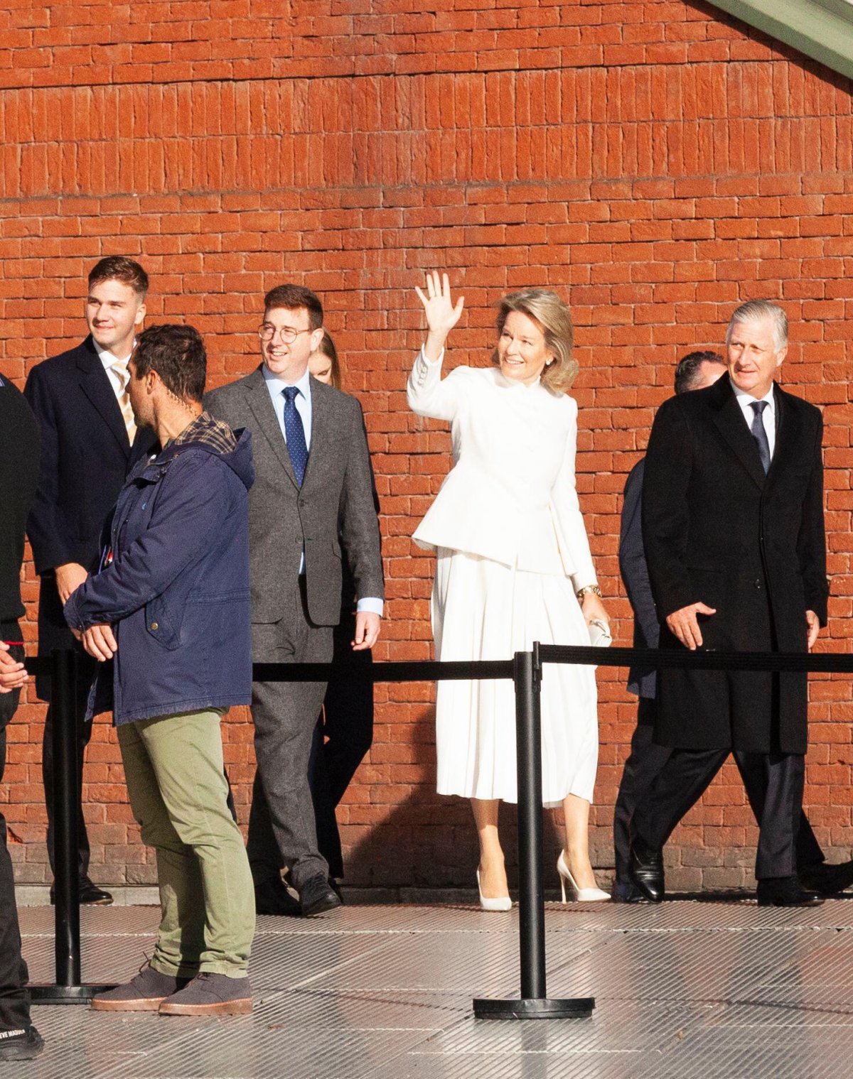 Members of the Belgian royal family attend a mass presided over by Pope Francis at the King Baudouin Stadium in Brussels on September 29, 2024 (LE PICTORIUM/Alamy)