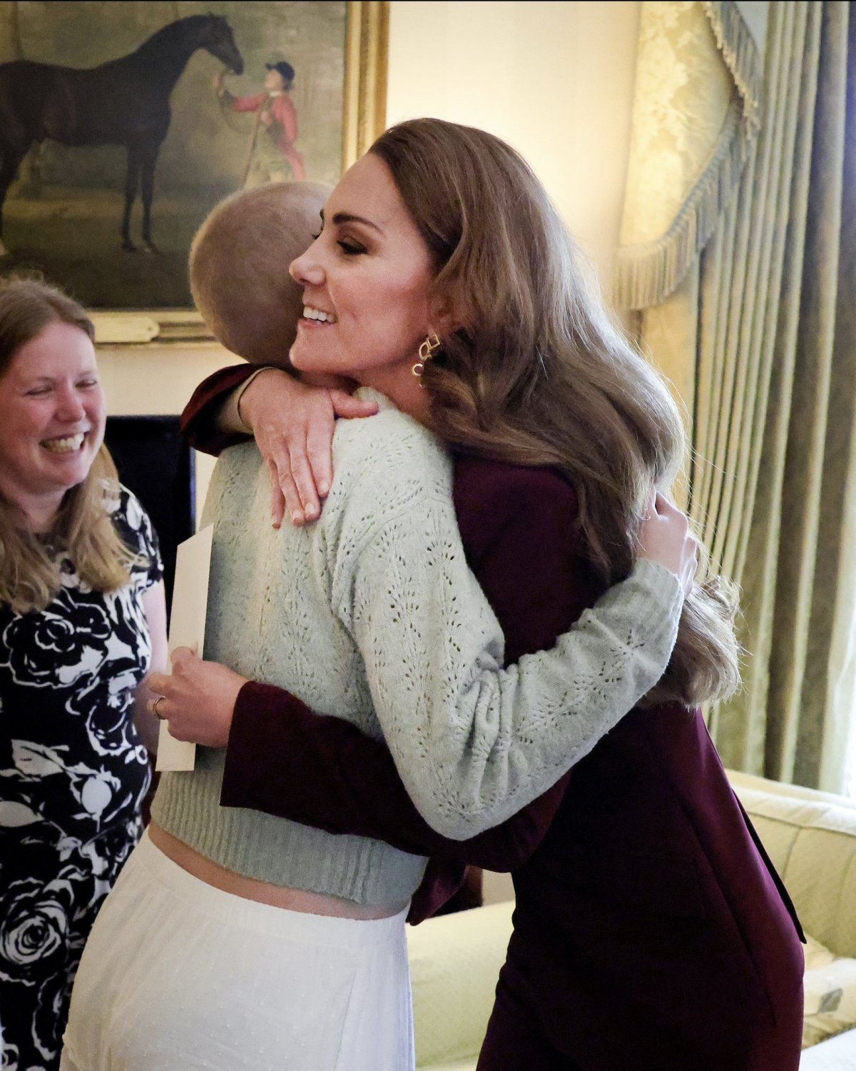 The Princess of Wales hugs Liz Hatton at Windsor Castle on October 2, 2024 (Kensington Palace)