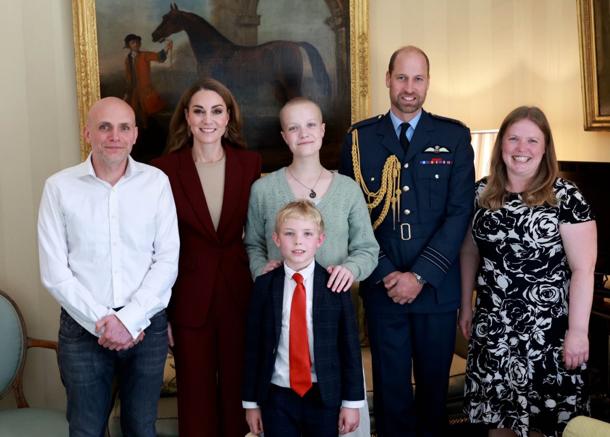 The Prince and Princess of Wales meet Liz Hatton and her family at Windsor Castle on October 2, 2024 (Kensington Palace)