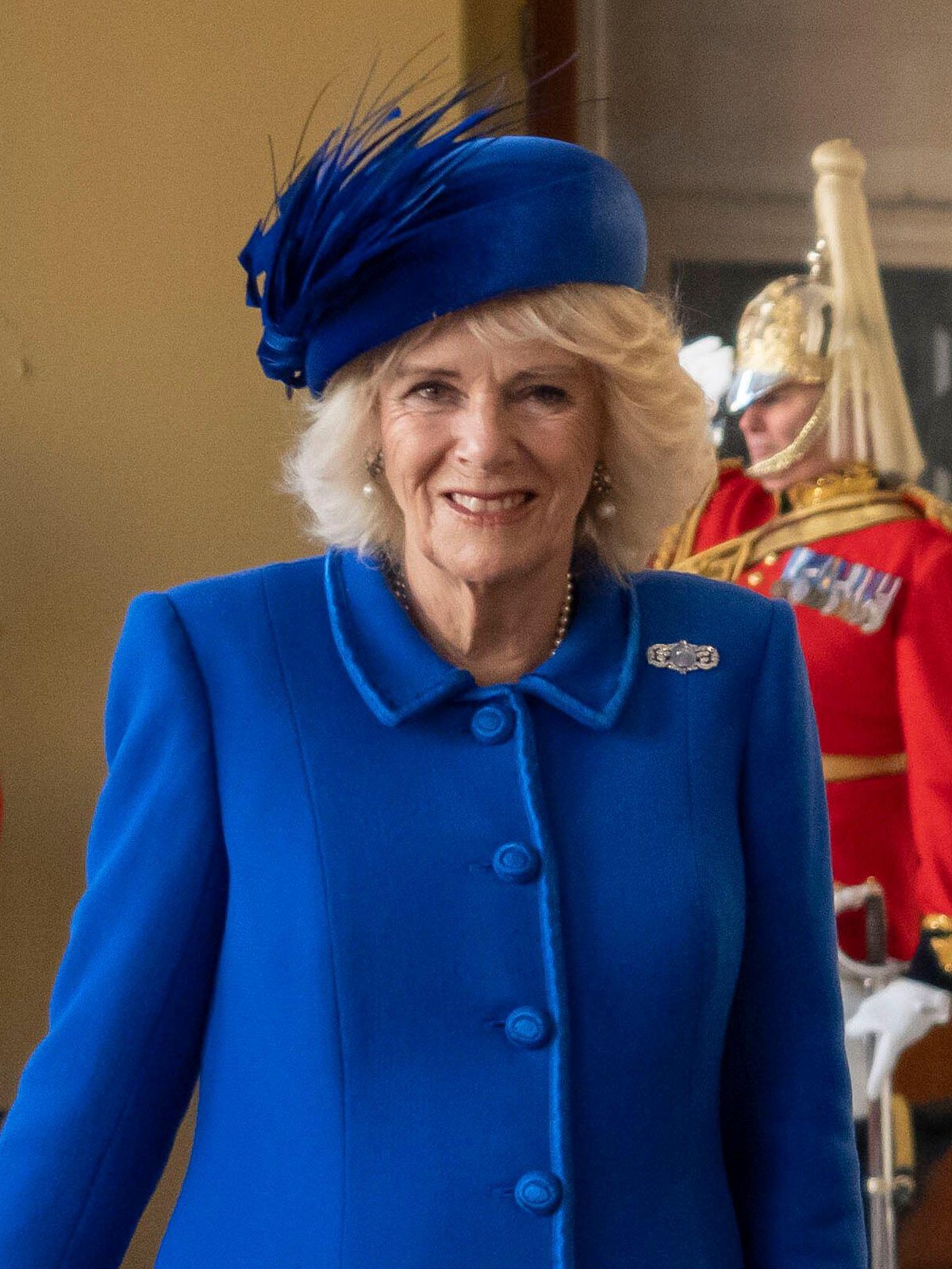 Queen Camilla welcomes the President of South Africa to Buckingham Palace in London on November 22, 2022 (Kin Cheung/PA Images/Alamy)