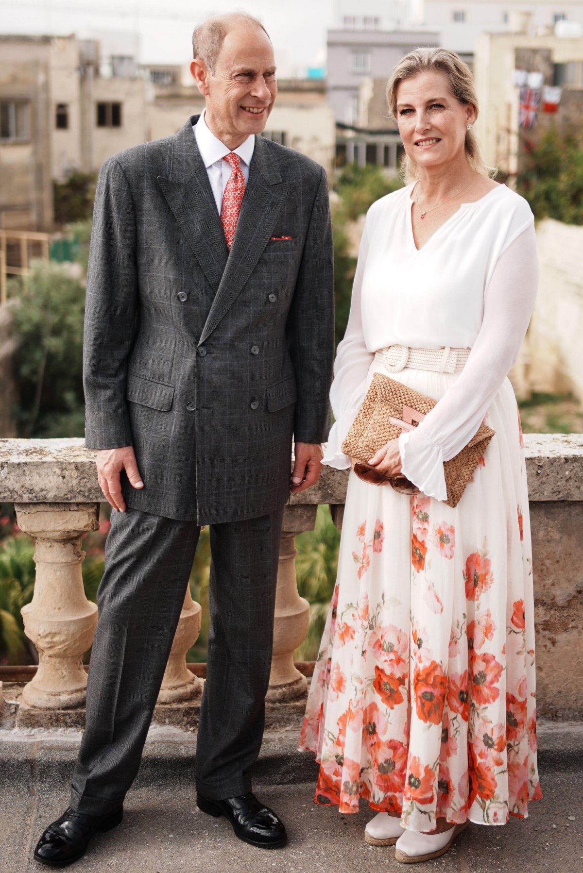 The Duke and Duchess of Edinburgh visit the Villa Guardamangia to tour renovations to the former royal residence in Malta on October 9, 2024 (Aaron Chown/PA Images/Alamy)