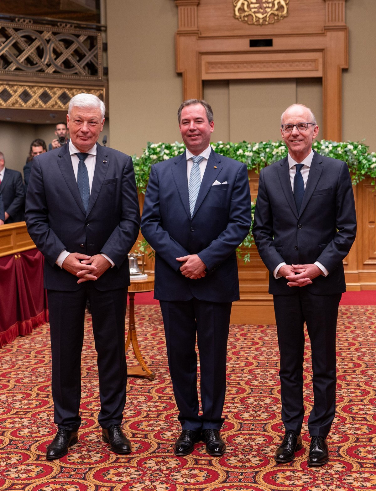 The Hereditary Grand Duke of Luxembourg is pictured in the Chamber of Deputies after his appointment as Lieutenant-Représentant for his father on October 8, 2024 (Harald Tittel/DPA Picture Alliance/Alamy)