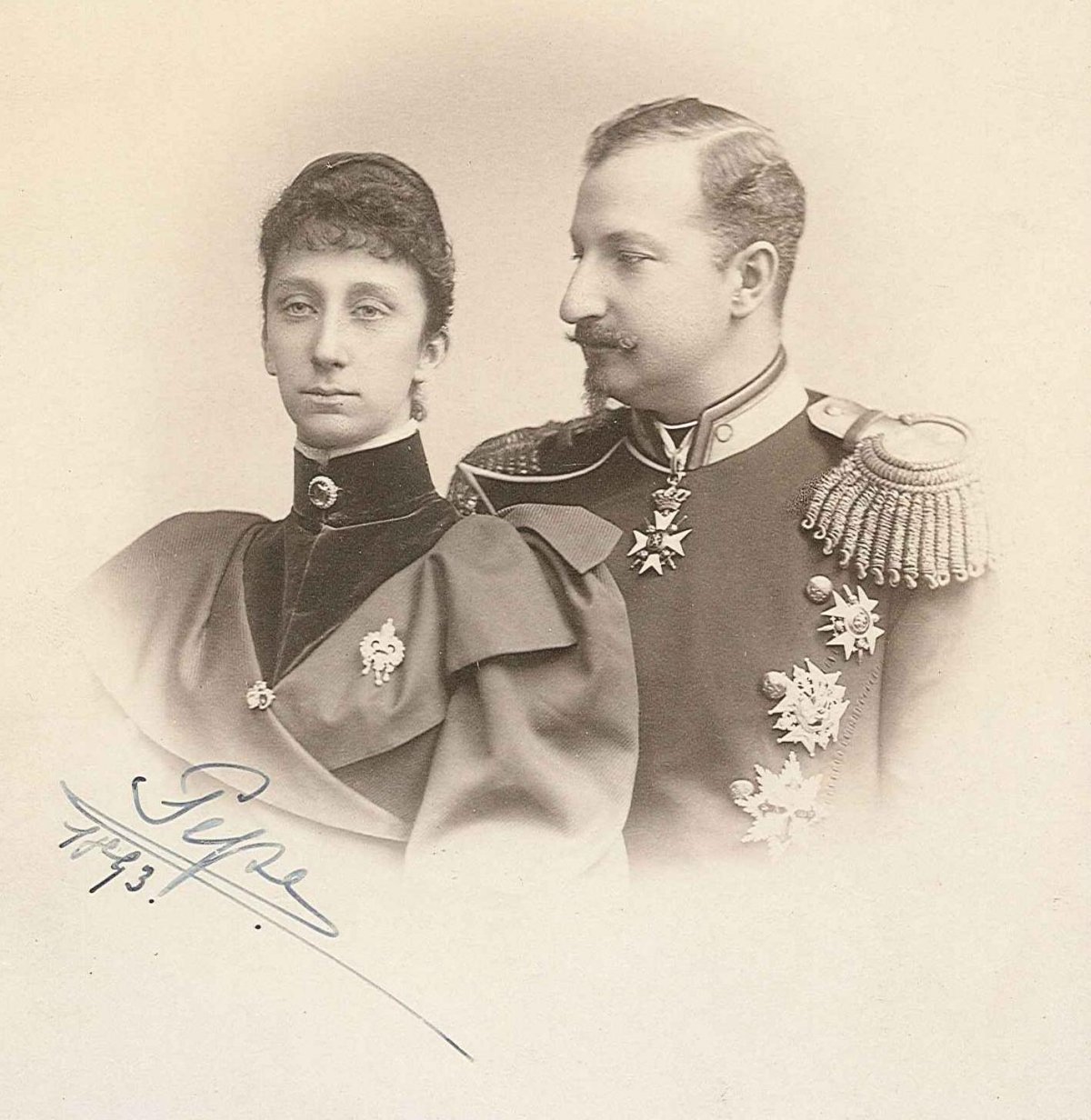 Ferdinand I of Bulgaria and Marie Louise of Bourbon-Parma, ca. 1893 (Wikimedia Commons)