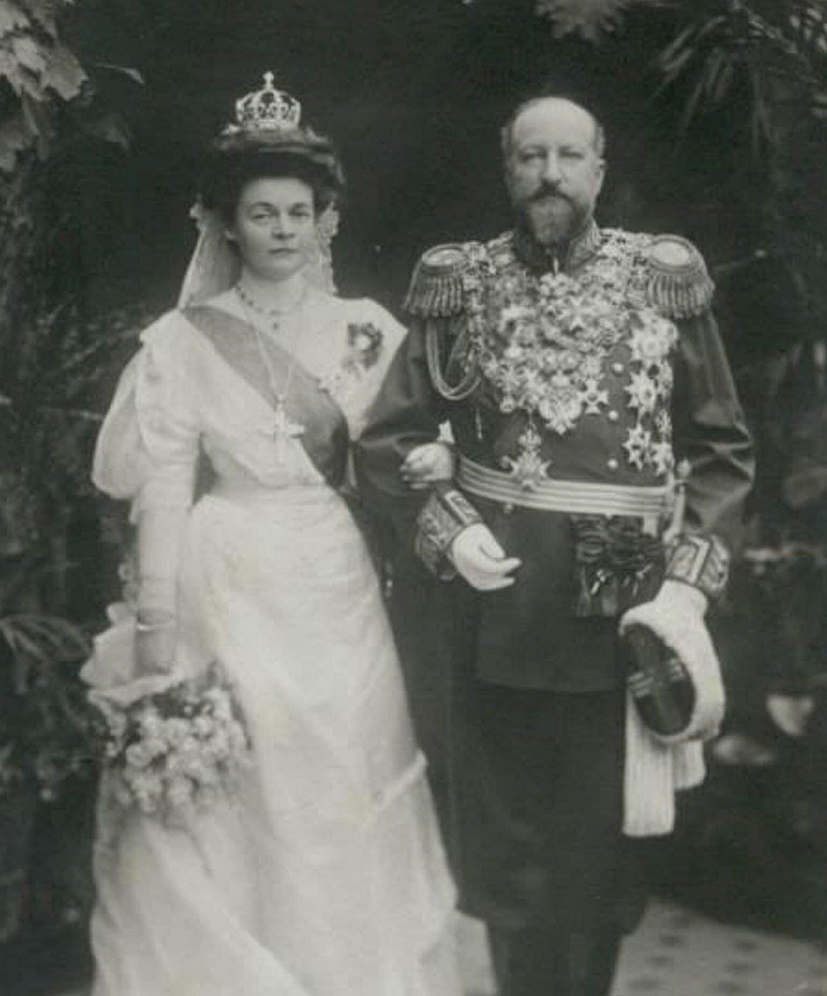 Ferdinand I of Bulgaria and Eleonore Reuss zu Köstritz on their wedding day in 1908 (Alamy)