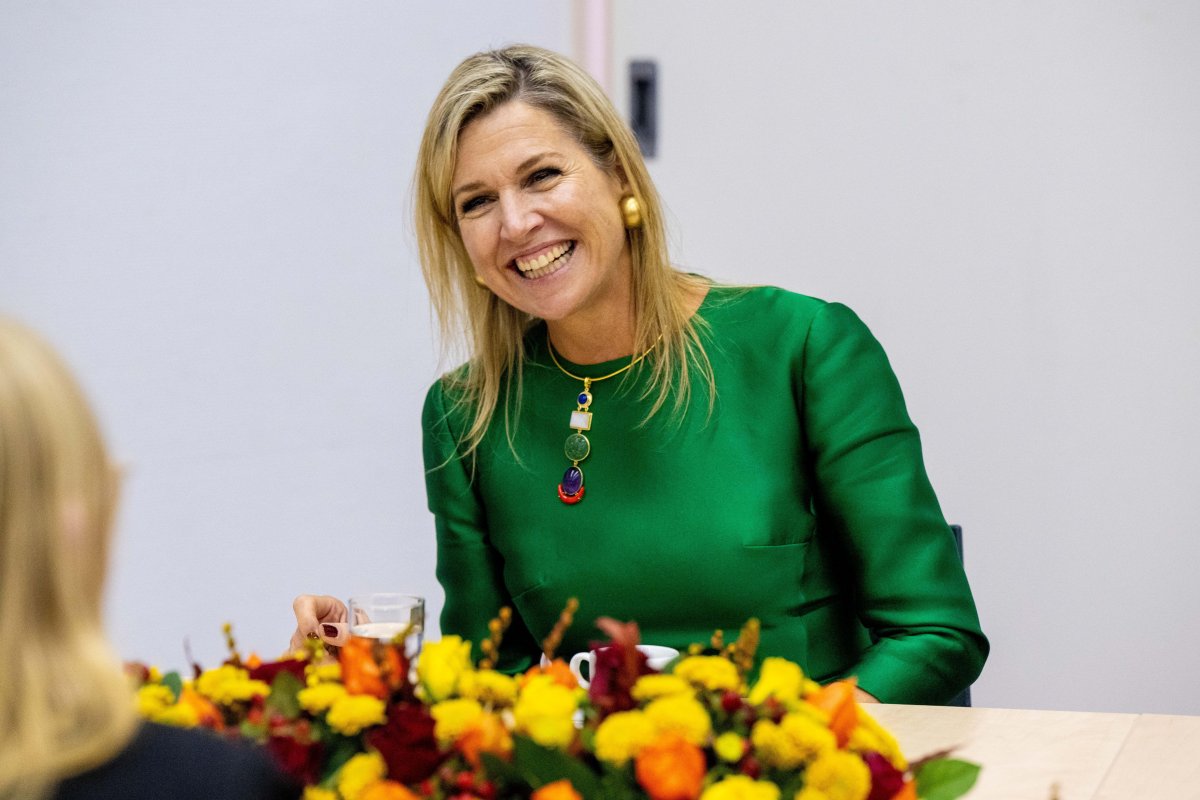 The Queen of the Netherlands visits the municipality of Hoeksche Waard on October 15, 2024 (Patrick van Emst/NLBeeld/Alamy)