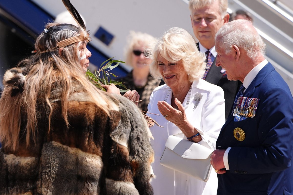 King Charles III and Queen Camilla arrive at the airport in Canberra on October 21, 2024 (Aaron Chown/PA Images/Alamy)