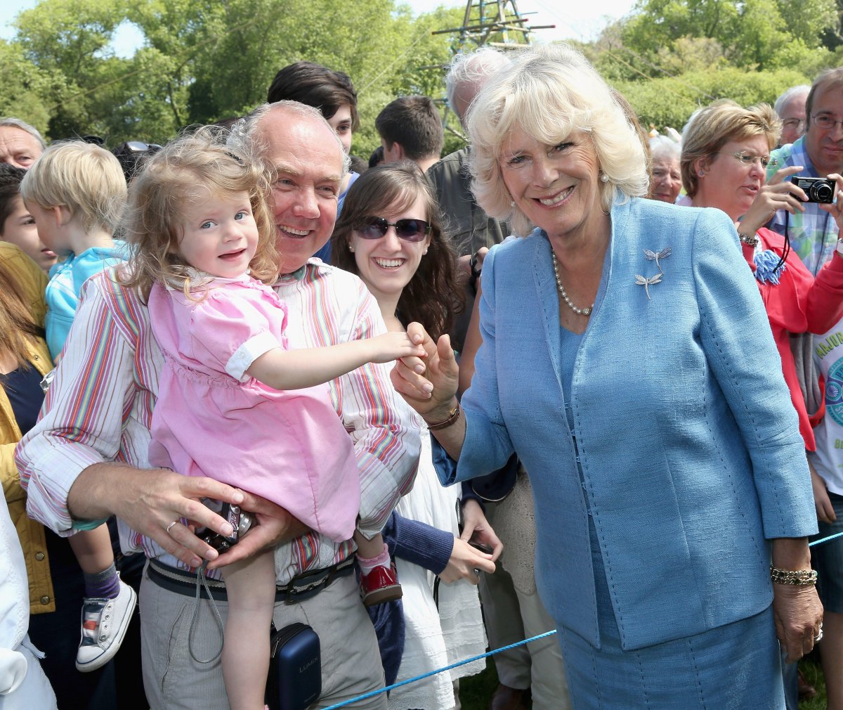 The Duchess of Cornwall meets locals at a youth rally in Saumarez Park in Guernsey on July 19, 2012 (Chris Jackson/PA Images/Alamy)