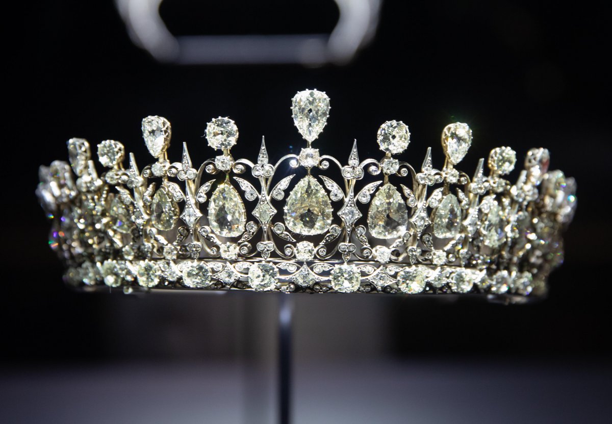 The Fife Tiara is displayed at Kensington Palace in London on February 26, 2019 (Tony French/Alamy)