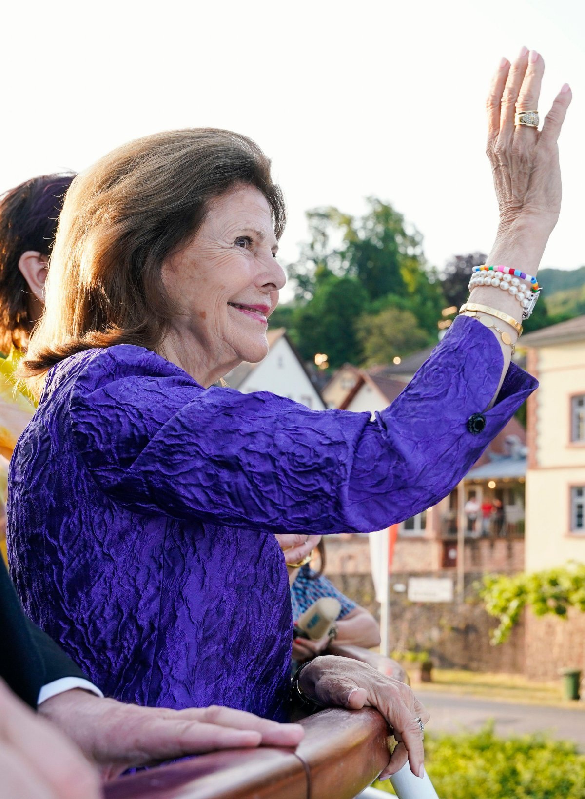Queen Silvia of Sweden attends a benefit for the World Childhood Foundation in Heidelberg on May 27, 2023 (Uwe Anspach/DPA Picture Alliance/Alamy)