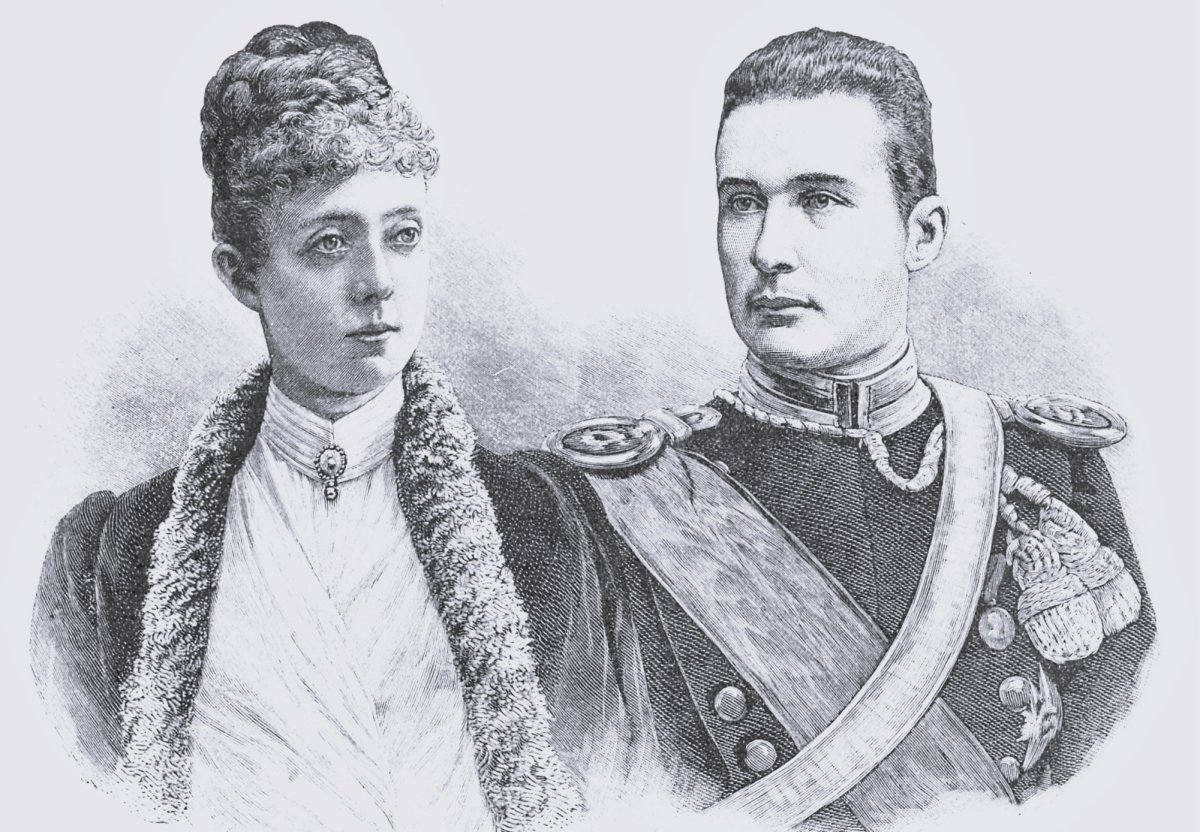 Illustrated portrait of Archduchess Margarete Sophie of Austria and Duke Albrecht of Württemberg at the time of their wedding in 1893 (Wikimedia Commons)