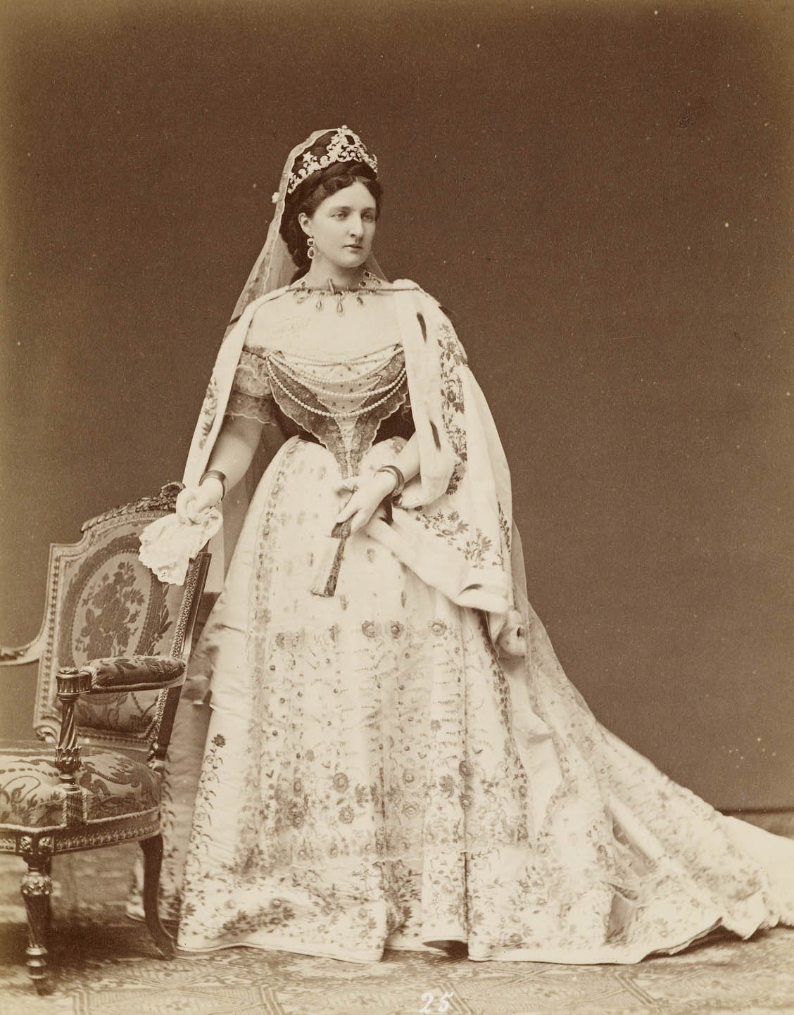 Princess Clothilde of Saxe-Coburg-Gotha, Archduchess of Austria, photographed ca. 1870 by Ludwig Angerer (Royal Collection Trust)