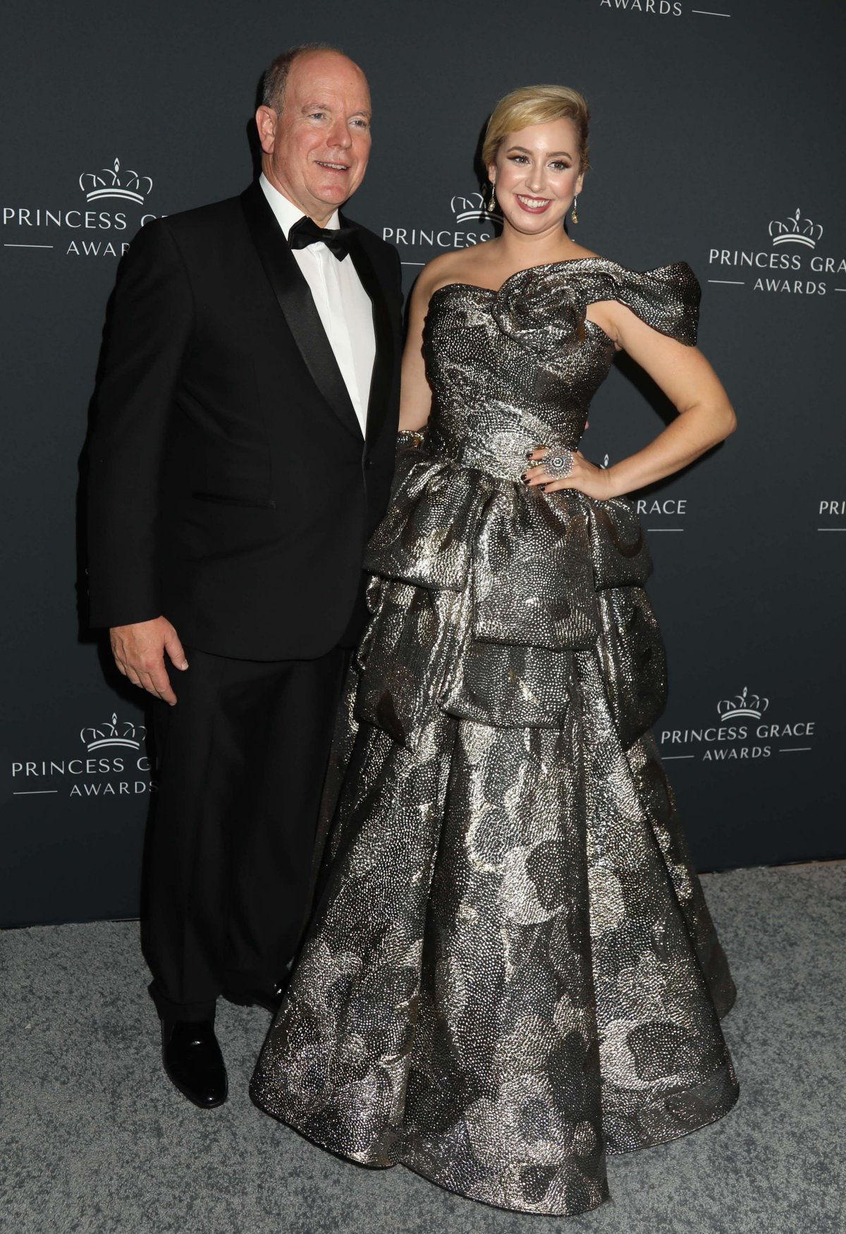The Prince of Monaco and Jazmin Grace Grimaldi attend the Princess Grace Awards 40th Anniversary Gala at the Pierre Hotel in New York on October 23, 2024 (Nancy Kaszerman/Zuma Press/Alamy)