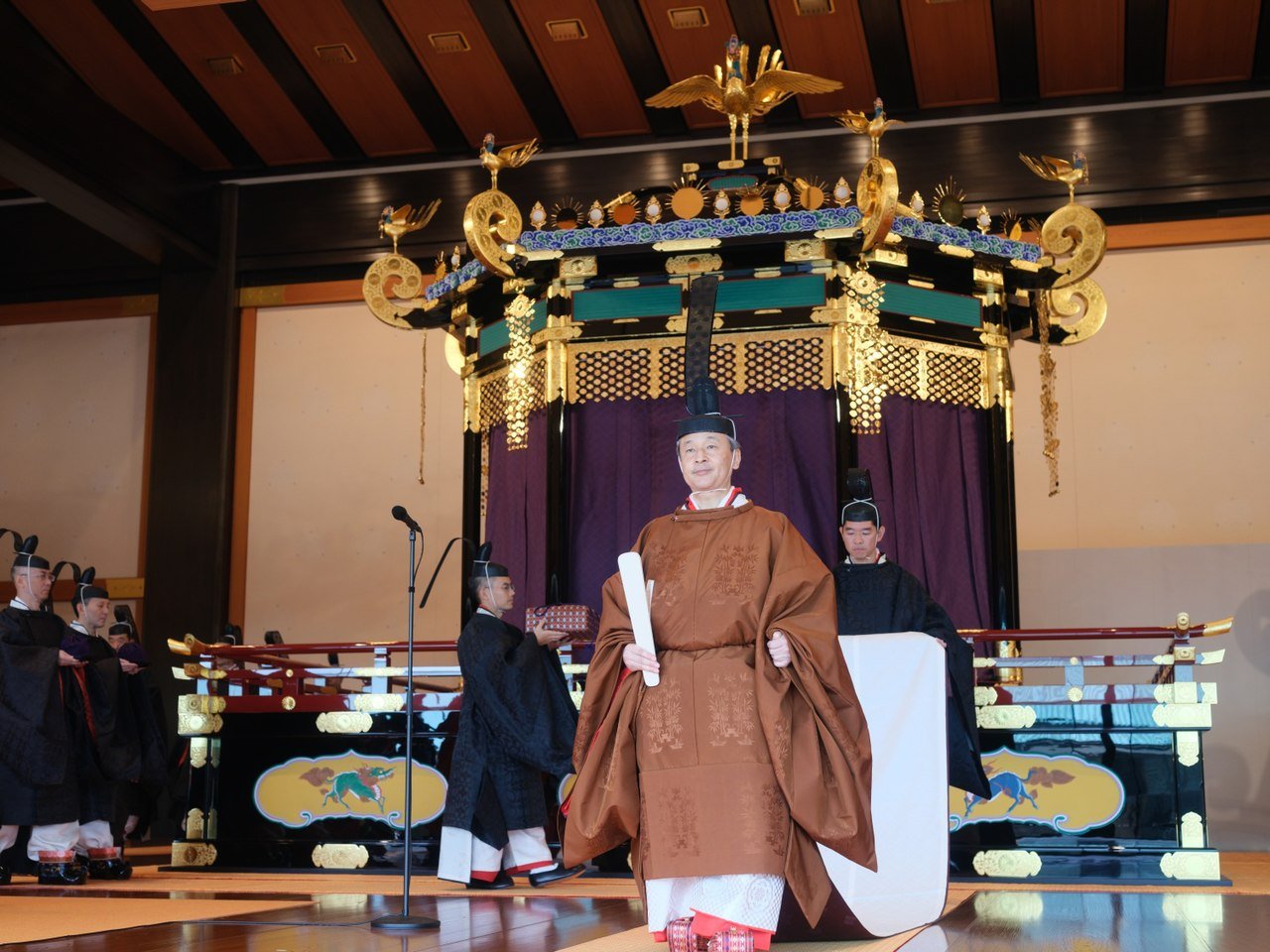 Emperor Naruhito of Japan is pictured during his enthronement ceremony at the Imperial Palace in Tokyo on October 22, 2019 (Wikimedia Commons)
