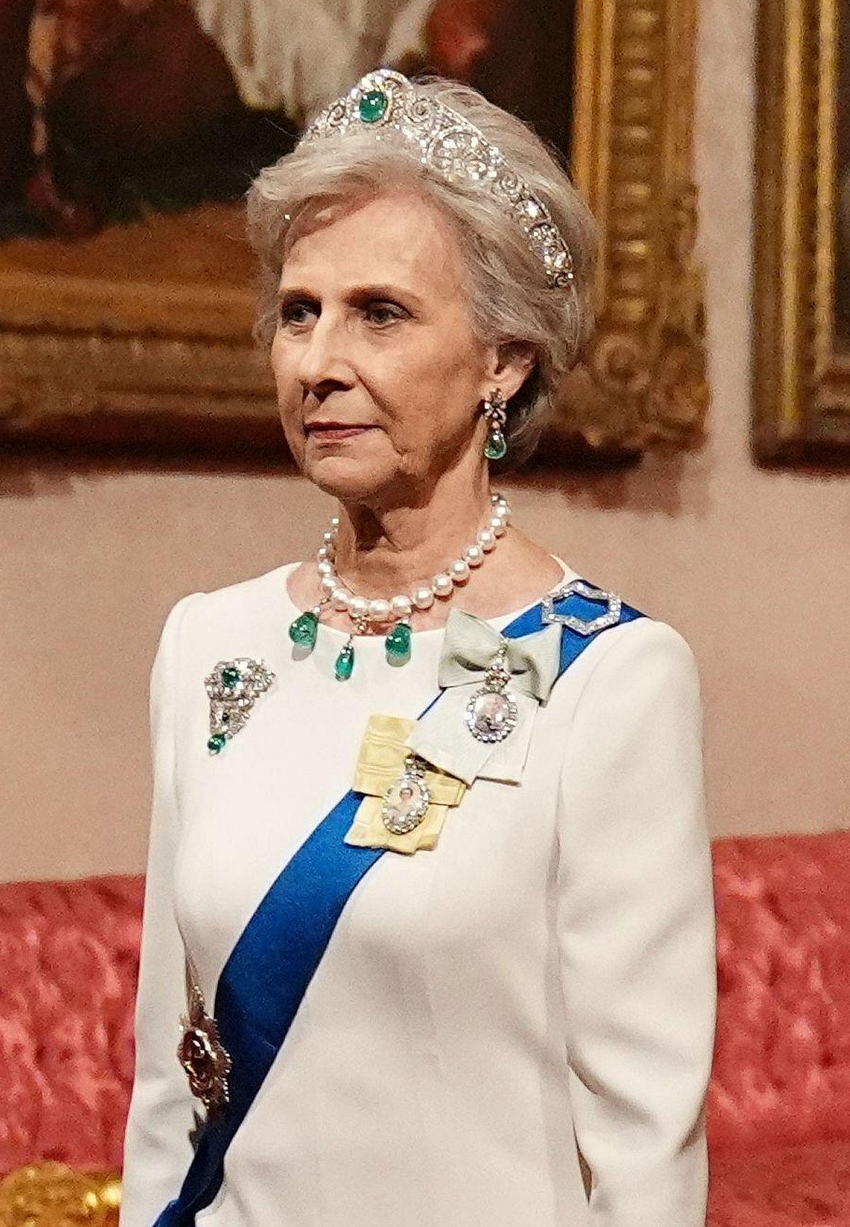 The Duchess of Gloucester attends the Qatari state banquet at Buckingham Palace on December 3, 2024 (Aaron Chown/PA Images/Alamy)