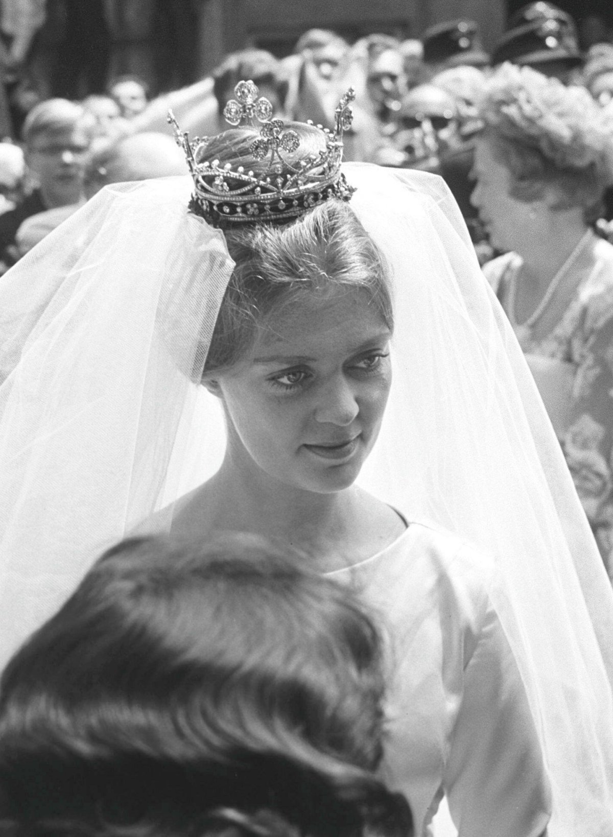 Princess Birgitta of Sweden is pictured on the day of her religious wedding ceremony in Sigmaringen on May 30, 1961 (Classic Picture Library/Alamy)