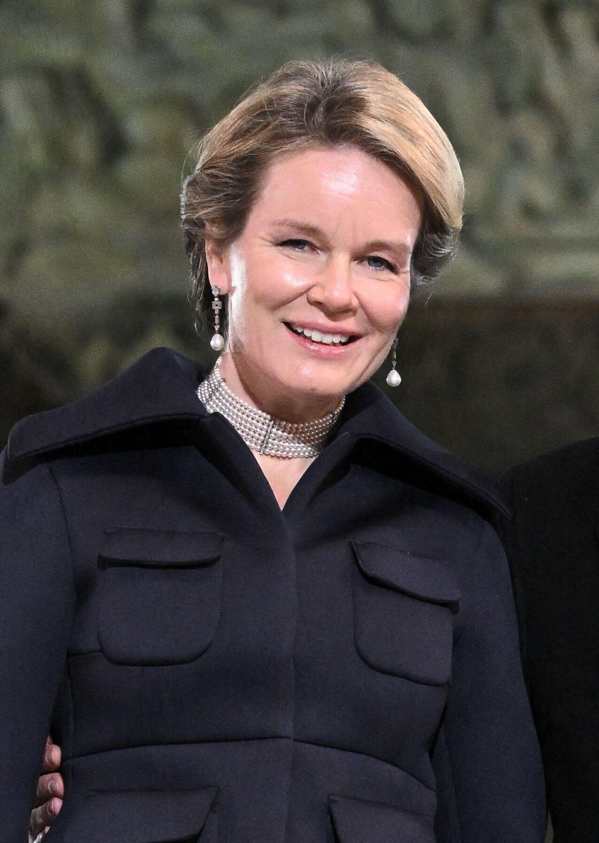 The Queen of the Belgians attends the reopening ceremony of the restored Cathedral of Notre Dame in Paris on December 7, 2024 (Eliot Blondet/Abaca Press/Alamy)