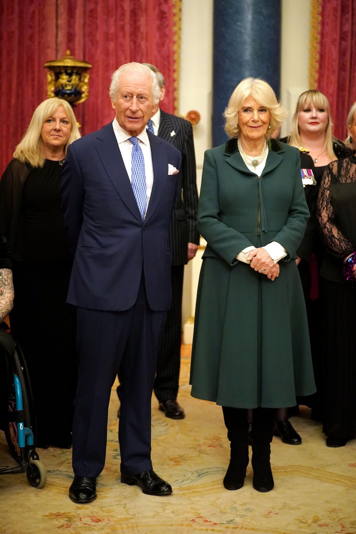 The Military Wives Choirs perform for King Charles III and Queen Camilla at Buckingham Palace in London, on December 11, 2024 (Yui Mok/PA Images/Alamy)