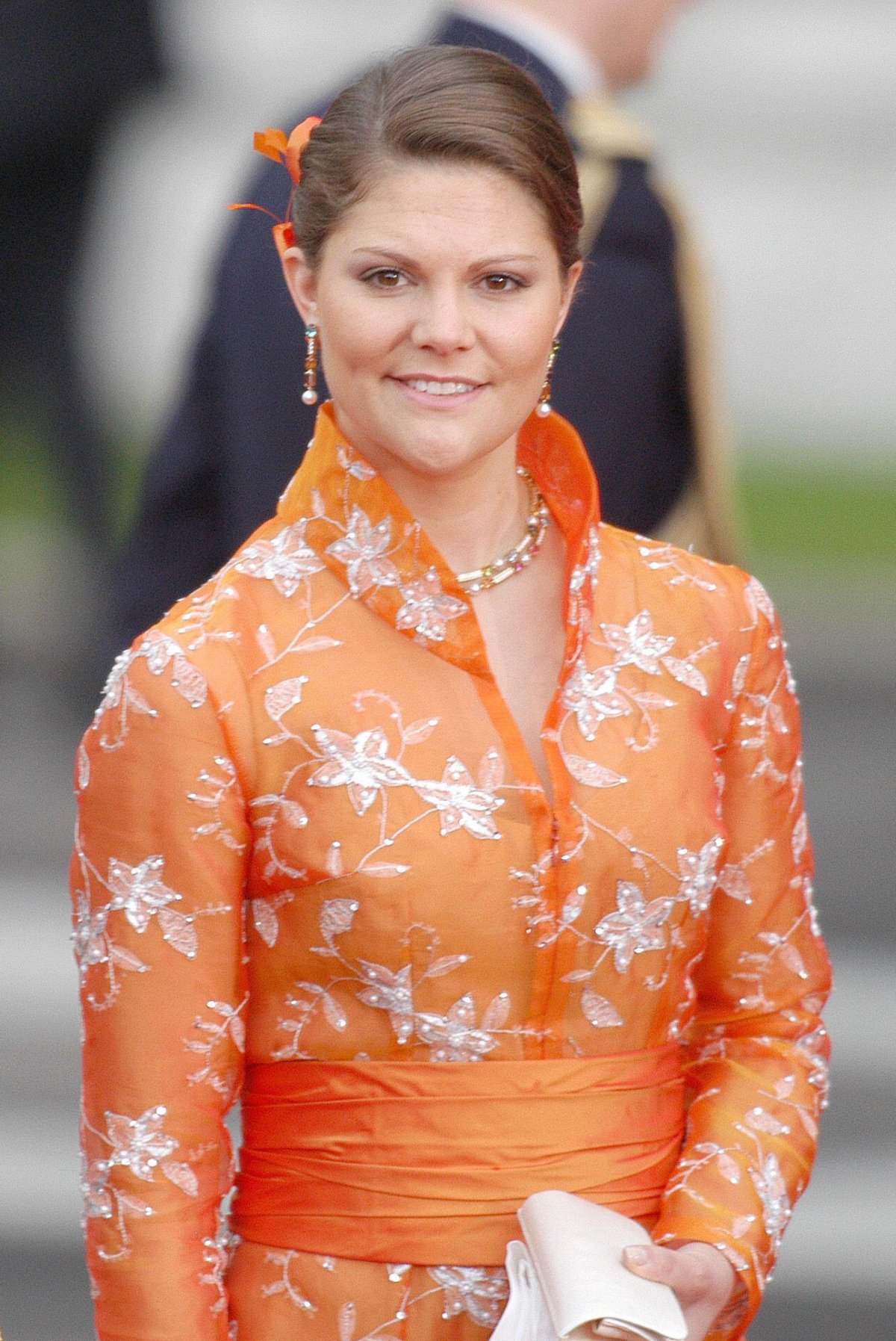 The Crown Princess of Sweden attends the wedding of the Prince of Asturias and Letizia Ortiz Rocasolano in Madrid on May 22, 2004 (Abd Rabbo-Hounsfield-Klein-Mousse-Zabulon/Abaca Press/Alamy)