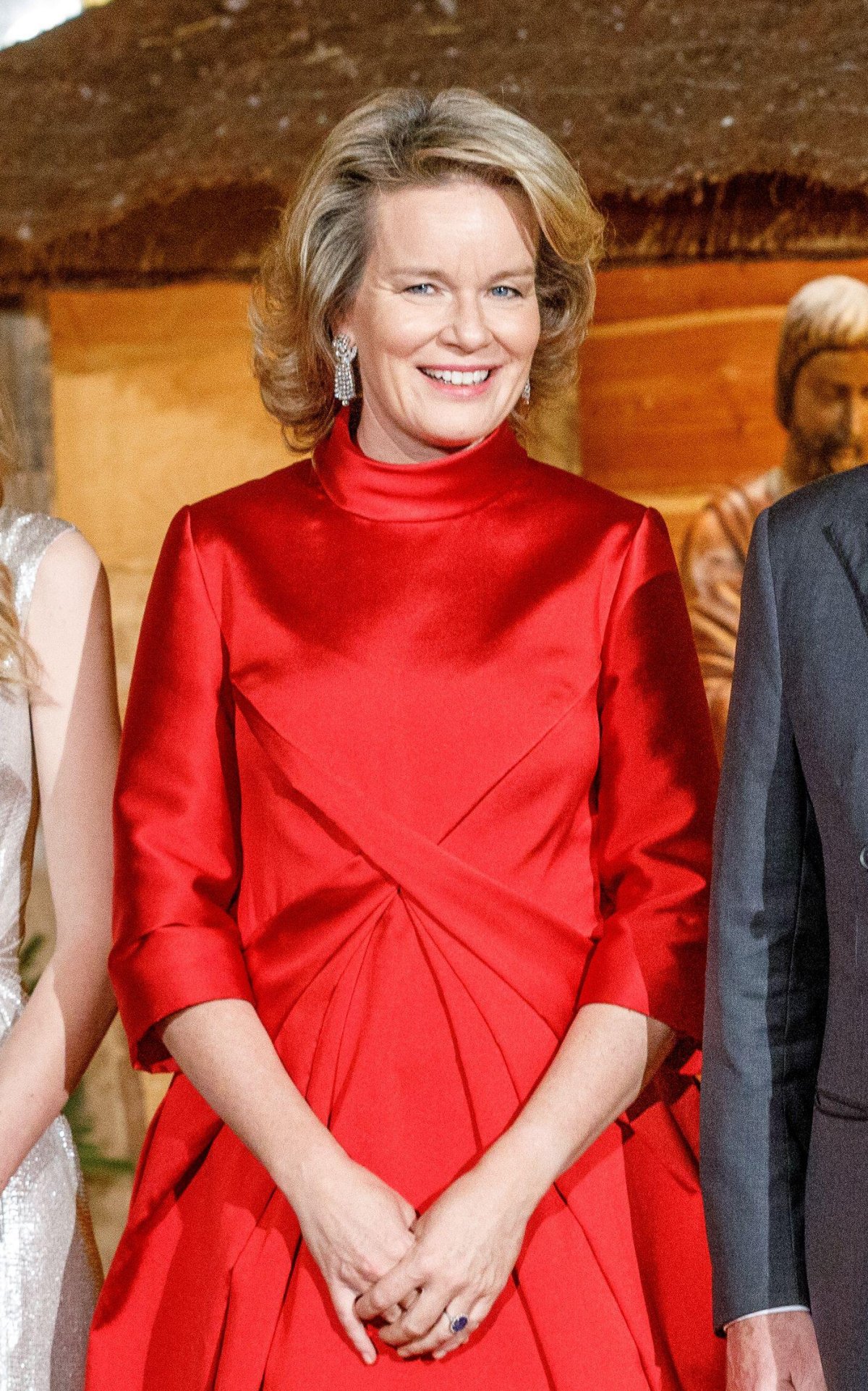 The King and Queen of the Belgians, with the Duchess of Brabant and Princess Eleonore, attend the annual Christmas concert at the Royal Palace in Brussels on December 18, 2024 (HATIM KAGHAT/Belga News Agency/Alamy)
