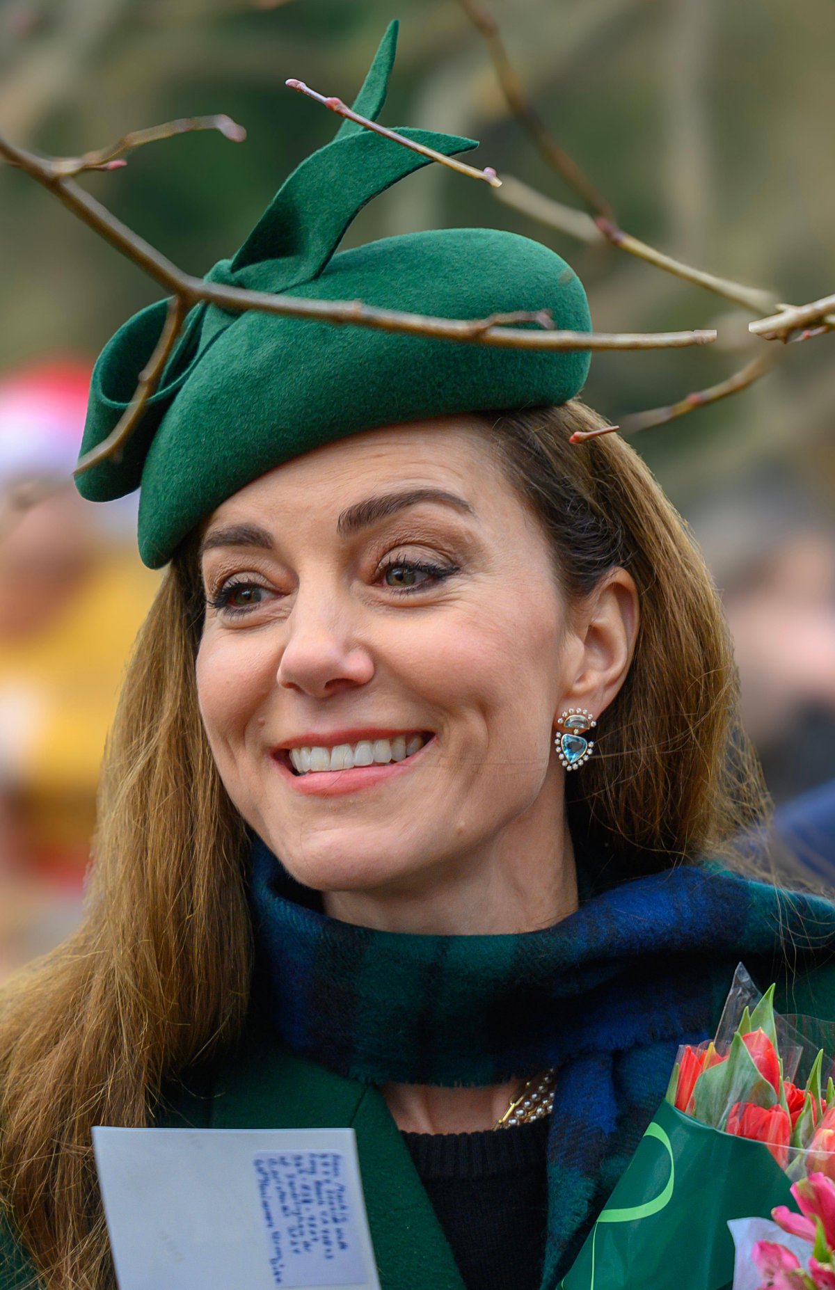 The Princess of Wales attends a Christmas church service at St. Mary Magdalene near the Sandringham estate on December 25, 2024 (Martin J. Palmer/Alamy)