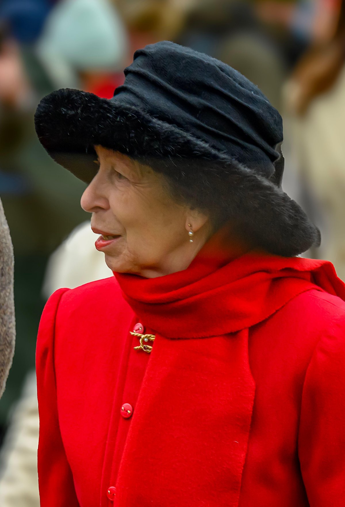 The Princess Royal attends a Christmas church service at St. Mary Magdalene near the Sandringham estate on December 25, 2024 (Martin J. Palmer/Alamy)