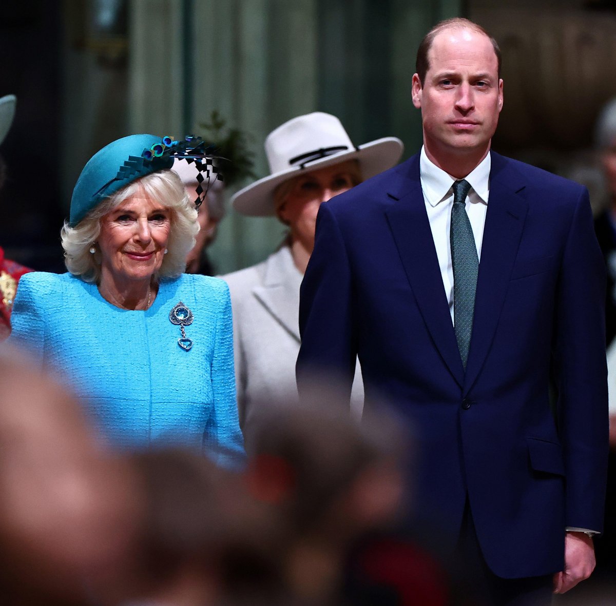 The Queen and the Prince of Wales attend the Commonwealth Day service at Westminster Abbey in London on March 11, 2024 (Henry Nicholls/PA Images/Alamy)