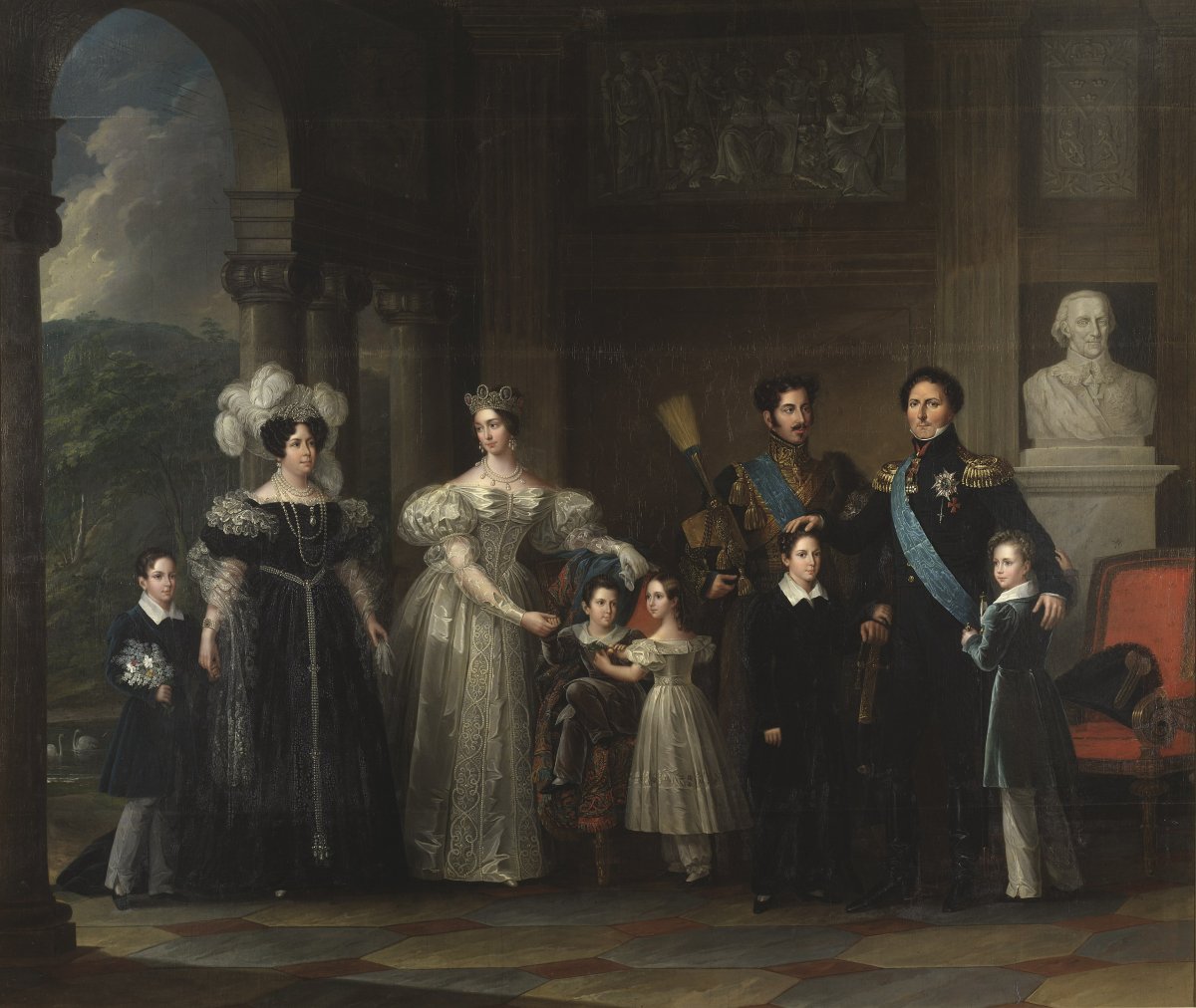 Fredric Westin's portrait of the Bernadotte family, 1837 (National Portrait Gallery of Sweden)