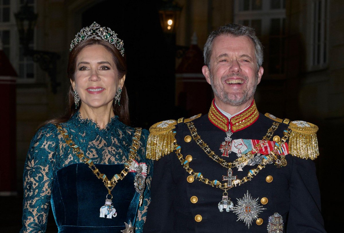 The King and Queen of Denmark host a New Year's Levee at Amalienborg Palace in Copenhagen on January 1, 2025 (Stefan Lindblom/TT News Agency/Alamy)